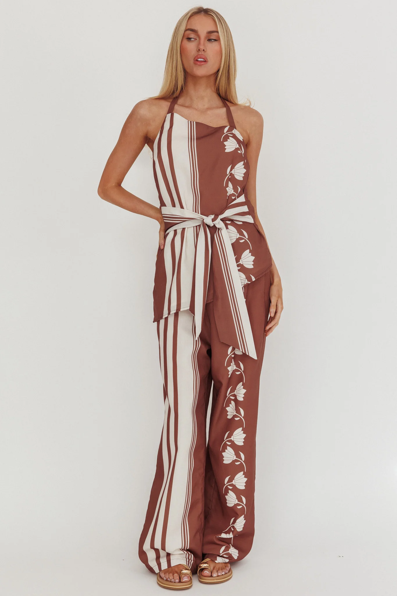 Eniola Asymmetric Neckline Halter Top Palma - Image 4