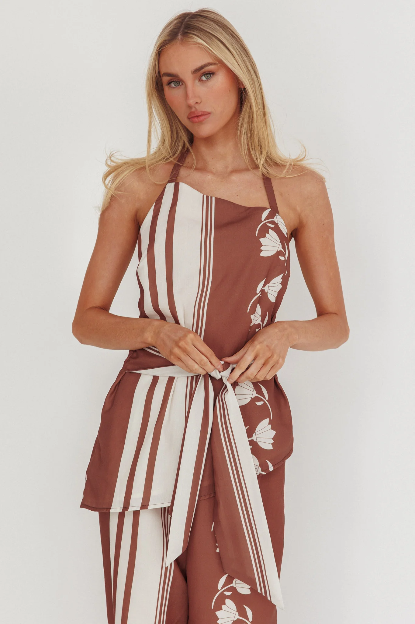 Eniola Asymmetric Neckline Halter Top Palma - Image 5