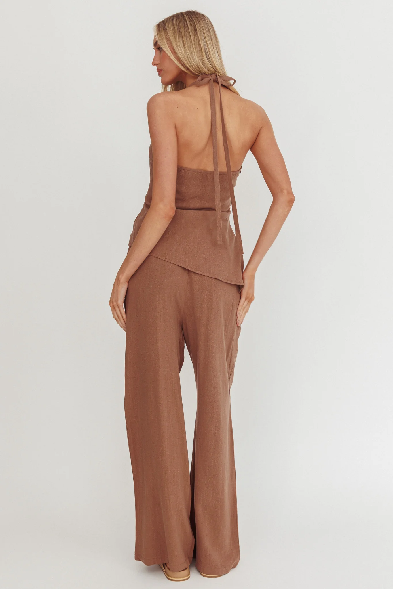 Eniola Drawstring Pants Chocolate - Image 2