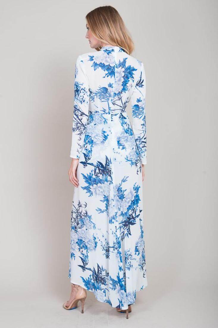 Estella Floral Maxi Romper Blue - Image 3