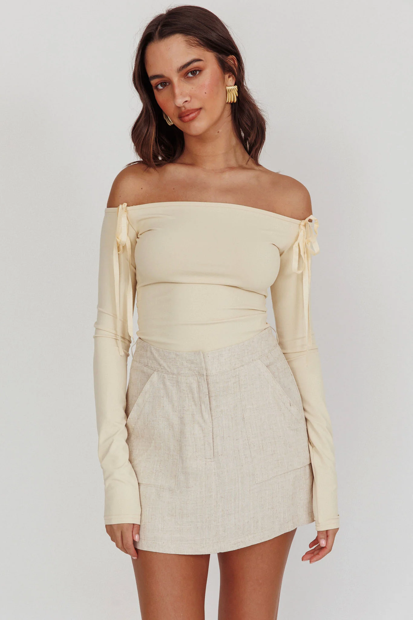 Euphoria Linen Skort Sand - Image 5