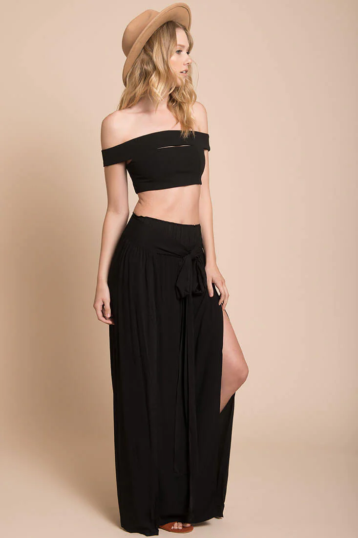 Evalyn High Slit Skirt Black - Image 4