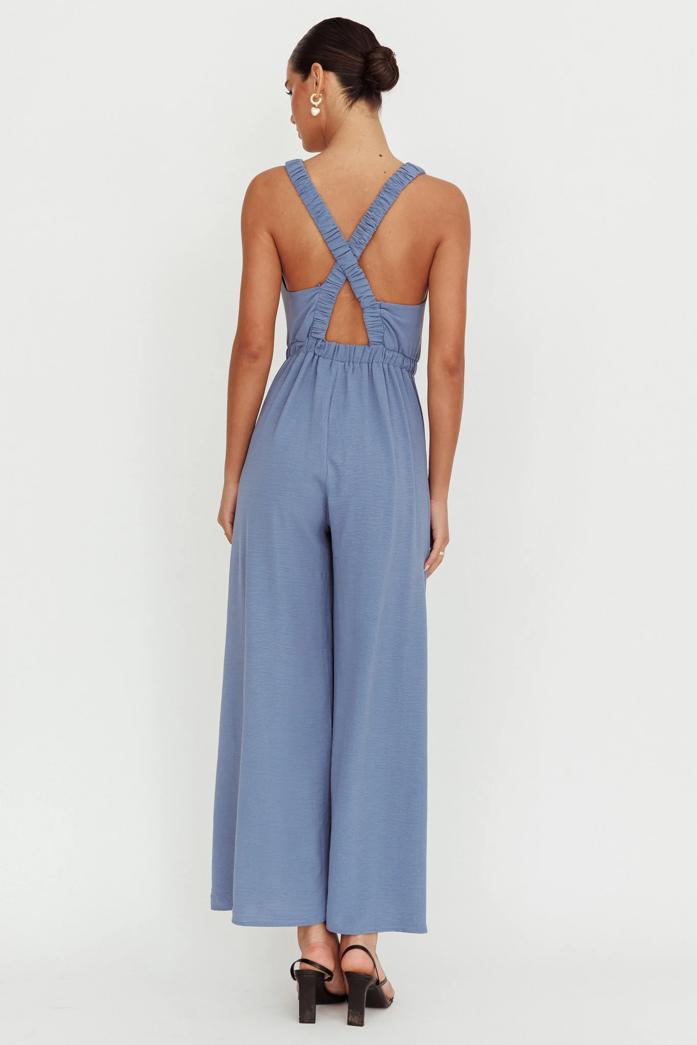 Everything Crossover Strap Jumpsuit Storm Blue - Image 2