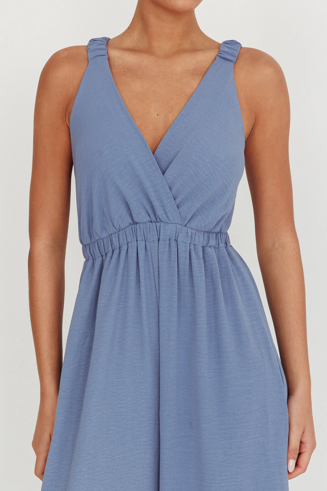 Everything Crossover Strap Jumpsuit Storm Blue - Image 4