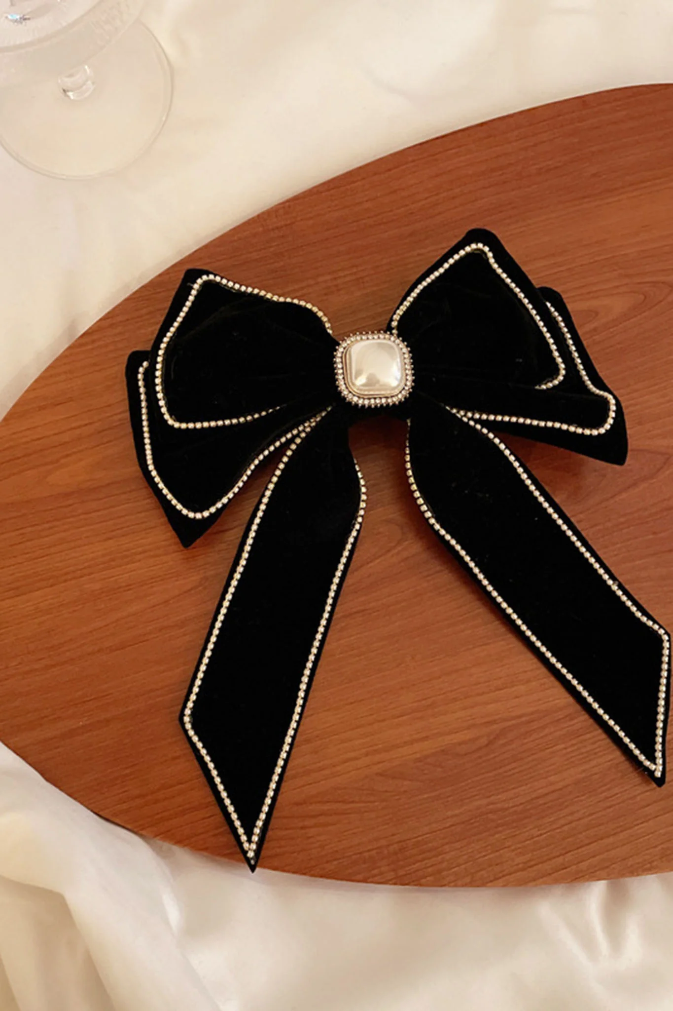 Evie Bow Hairclip Black - Image 2