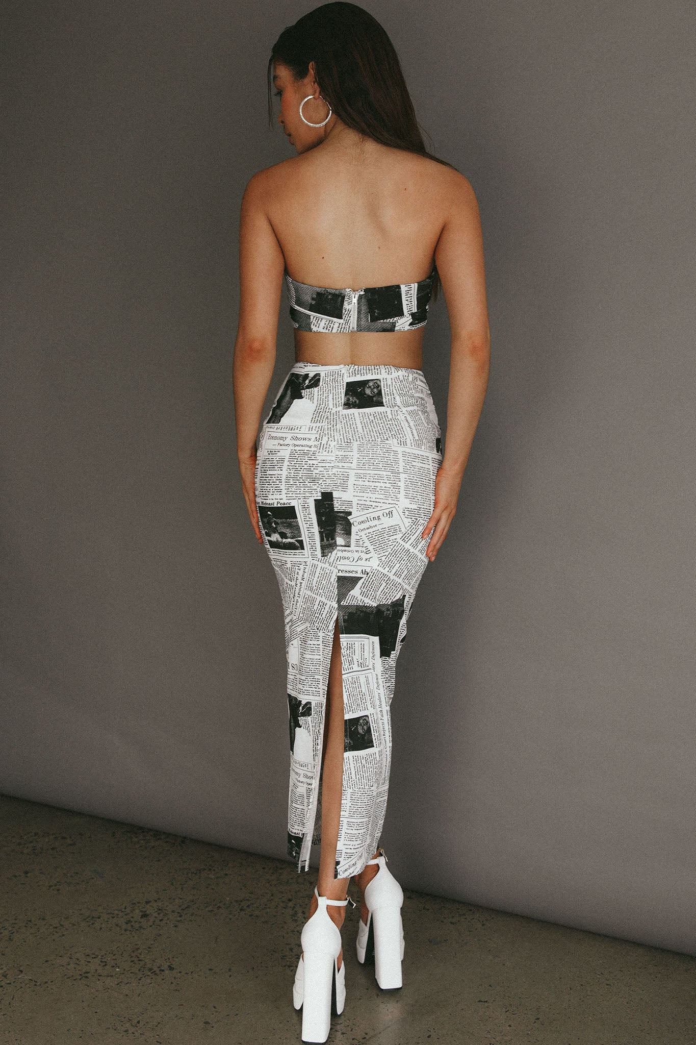 Extra Extra Bandeau Crop Top White - Image 3