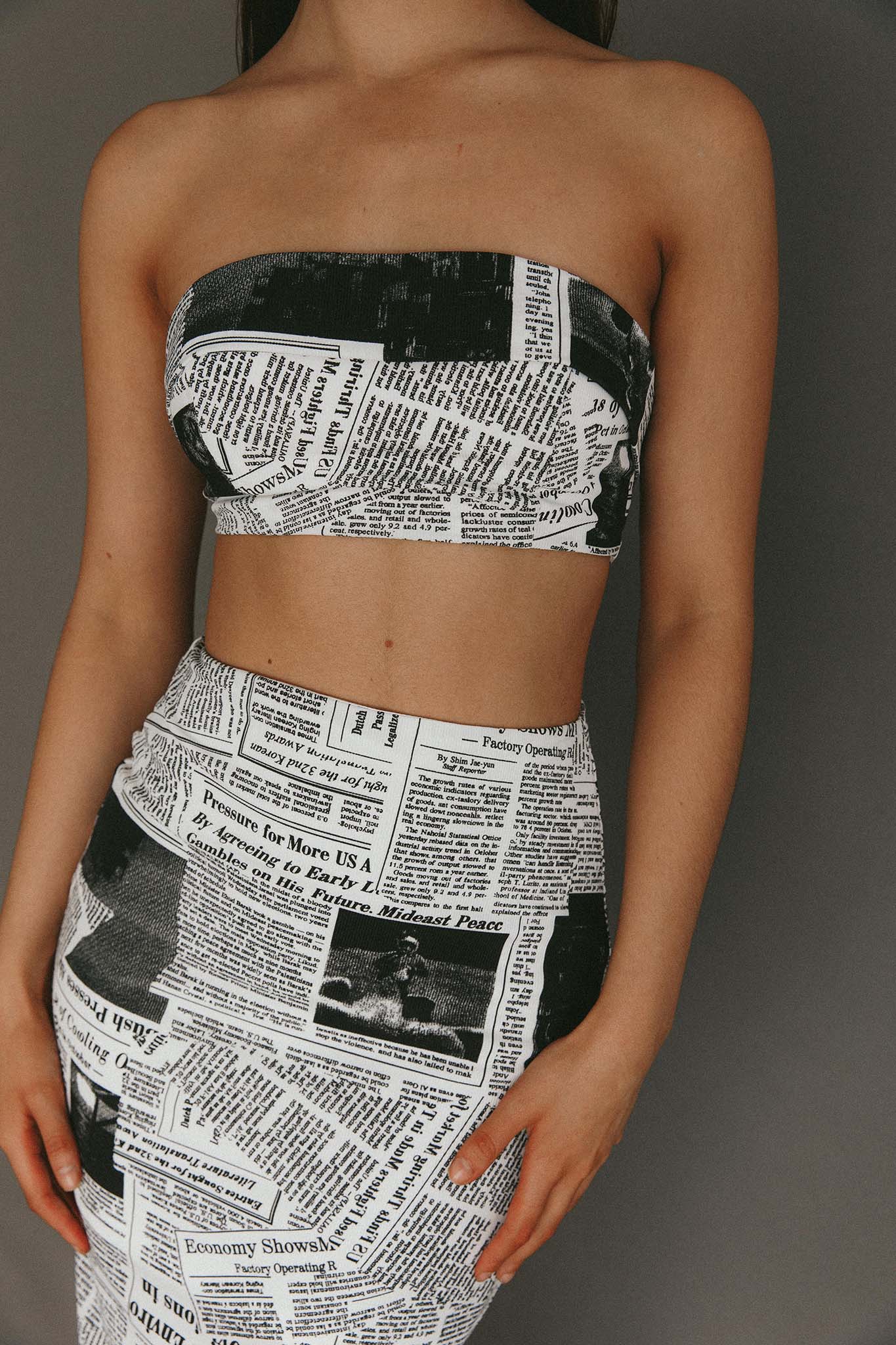 Extra Extra Bandeau Crop Top White - Image 5