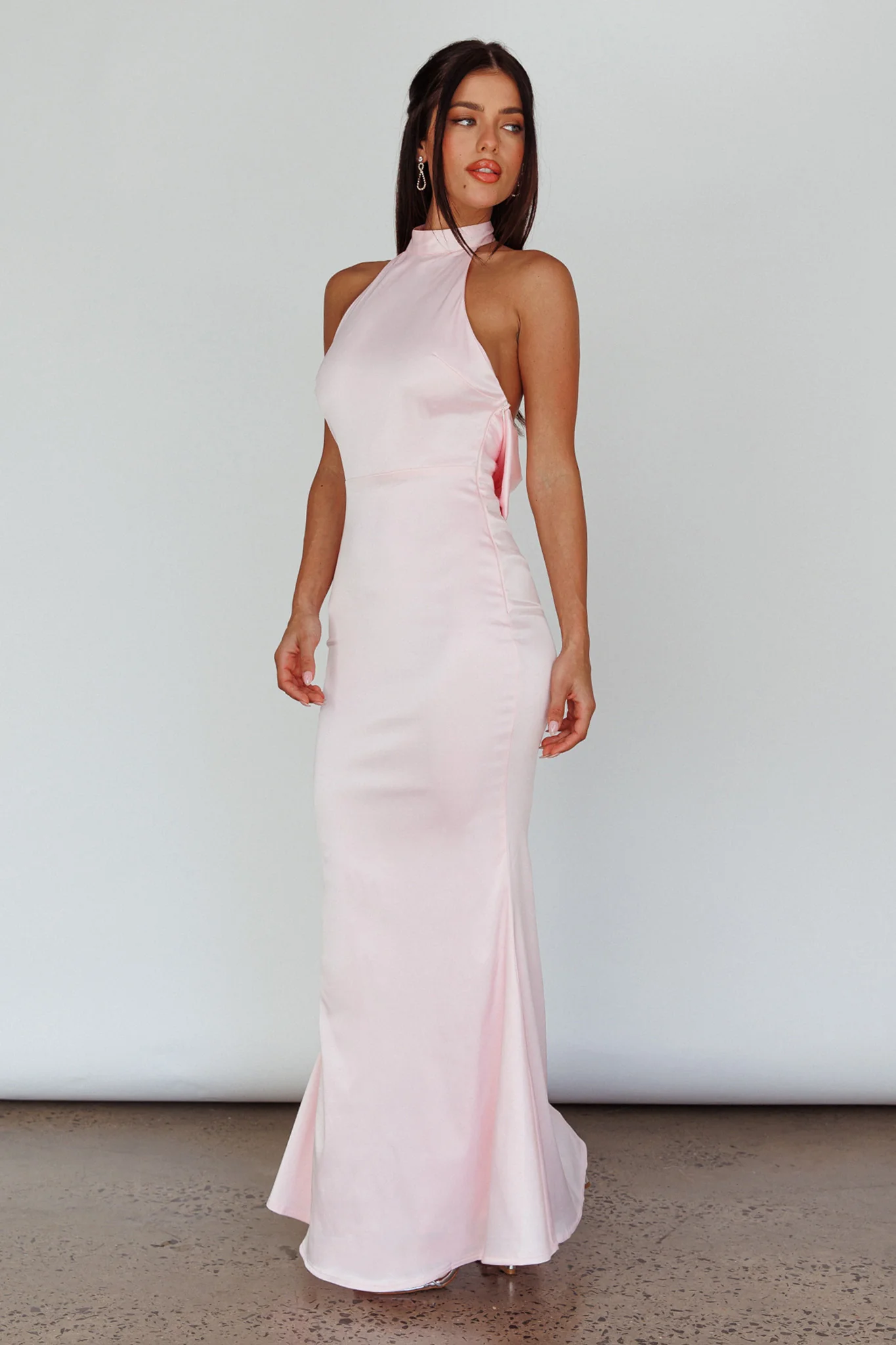Fifth Avenue Bow Back Maxi Dress Baby Pink - Image 5