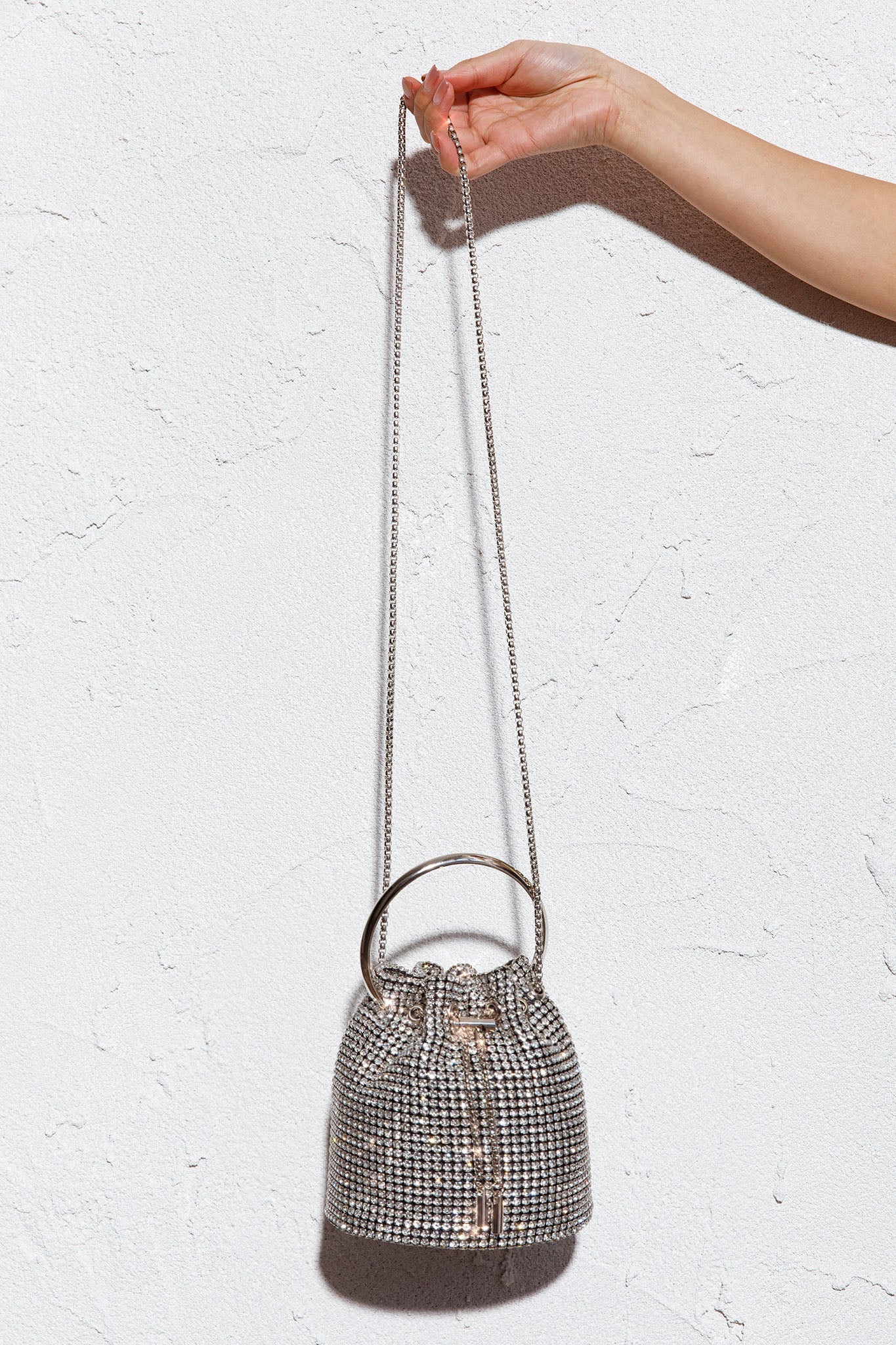 Fifth Avenue Diamante Bucket Bag Silver - Image 2