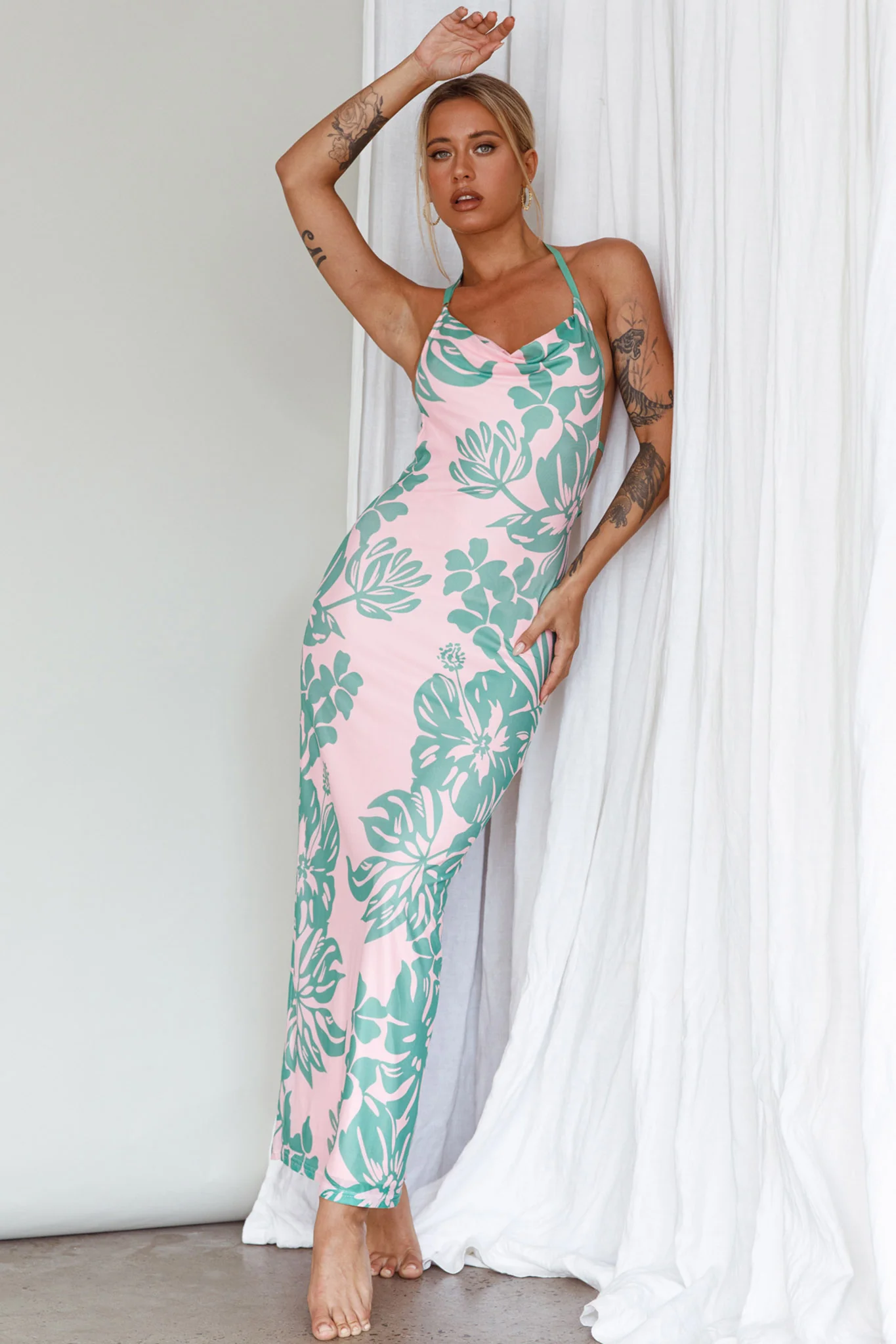 Fiji Feeling Midi Dress Tropical Pink - Image 6