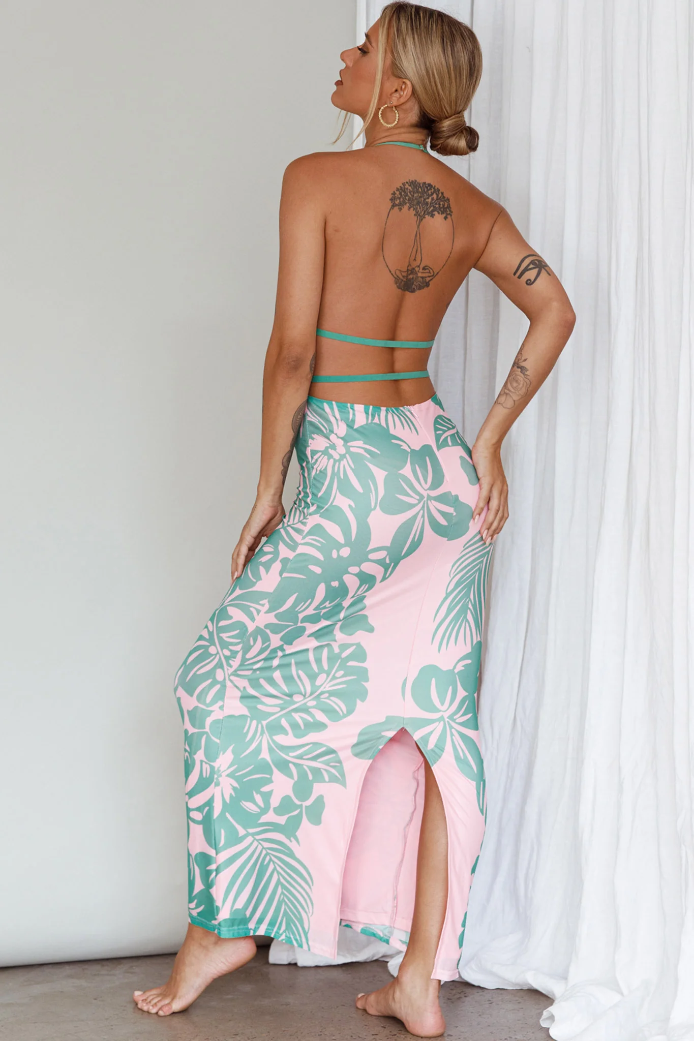 Fiji Feeling Midi Dress Tropical Pink - Image 9