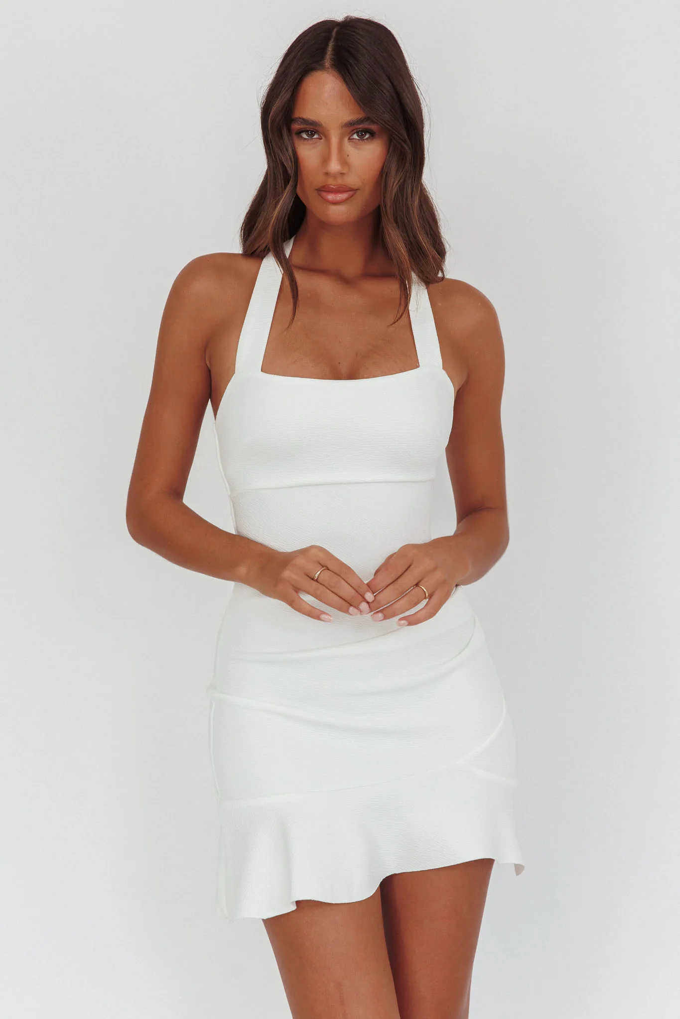 Fire Of Stars Halterneck Mini Dress White - Image 5