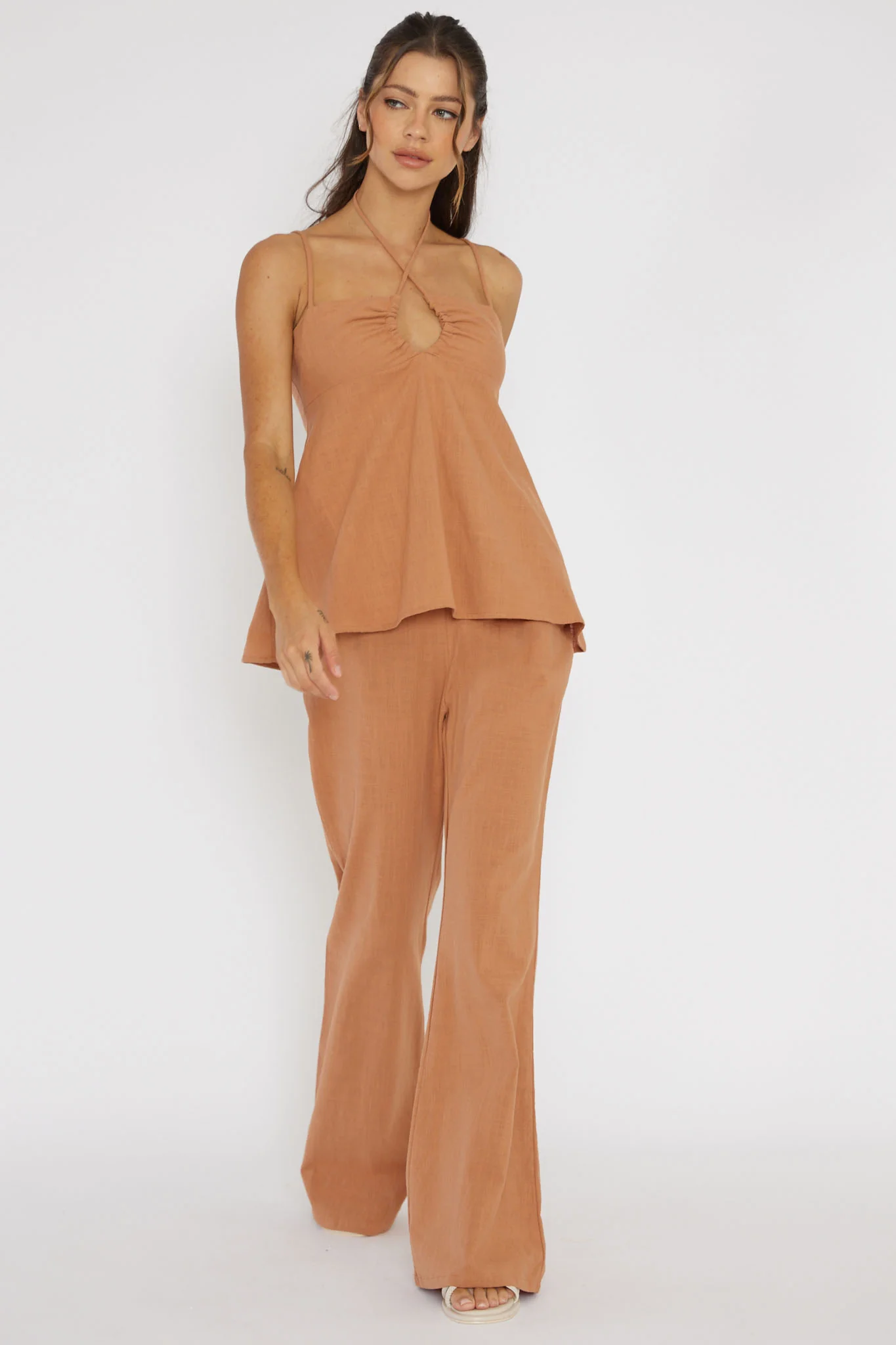 Freestyle Flared Pants Sand - Image 2