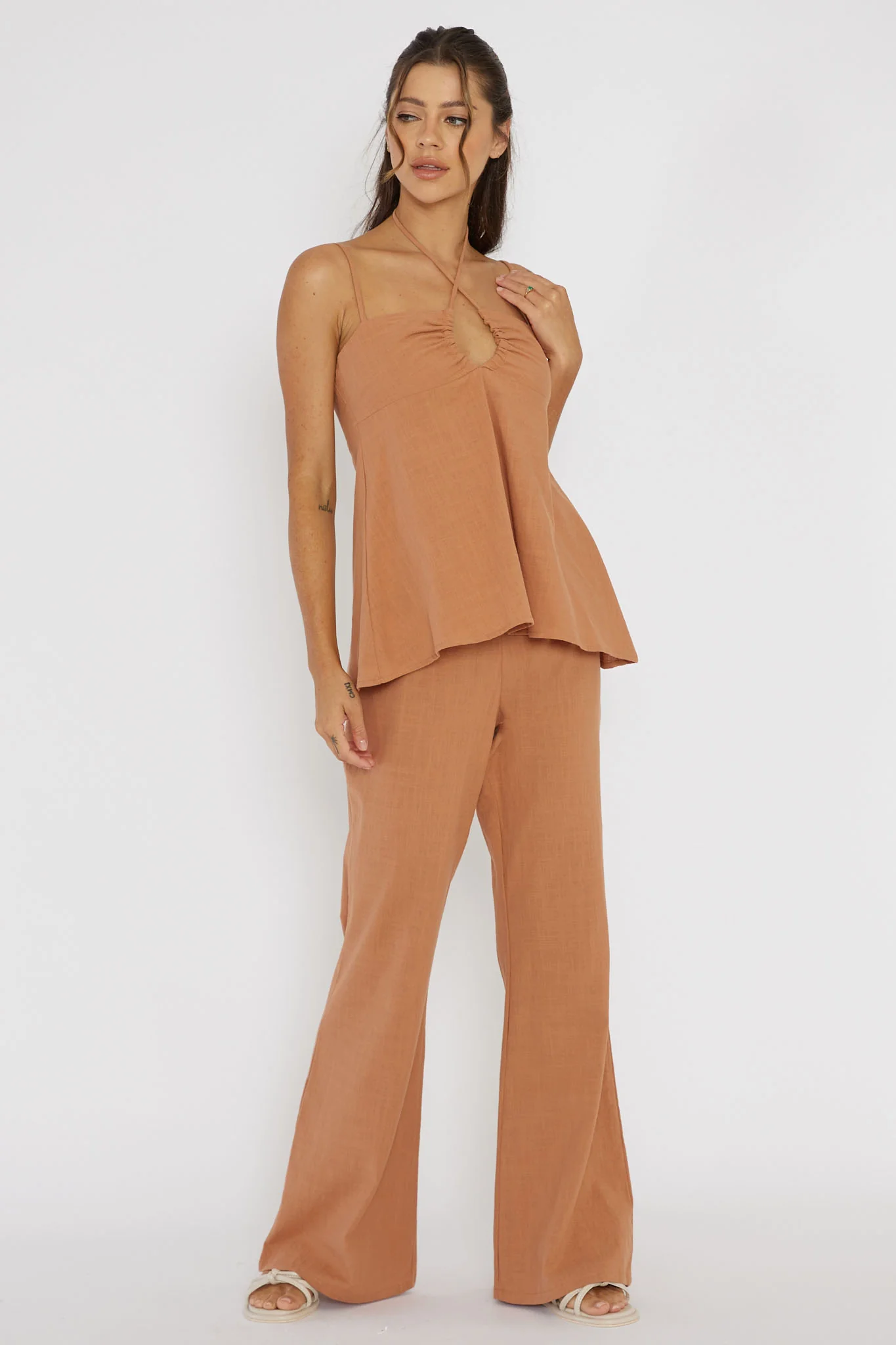 Freestyle Flared Pants Sand - Image 5