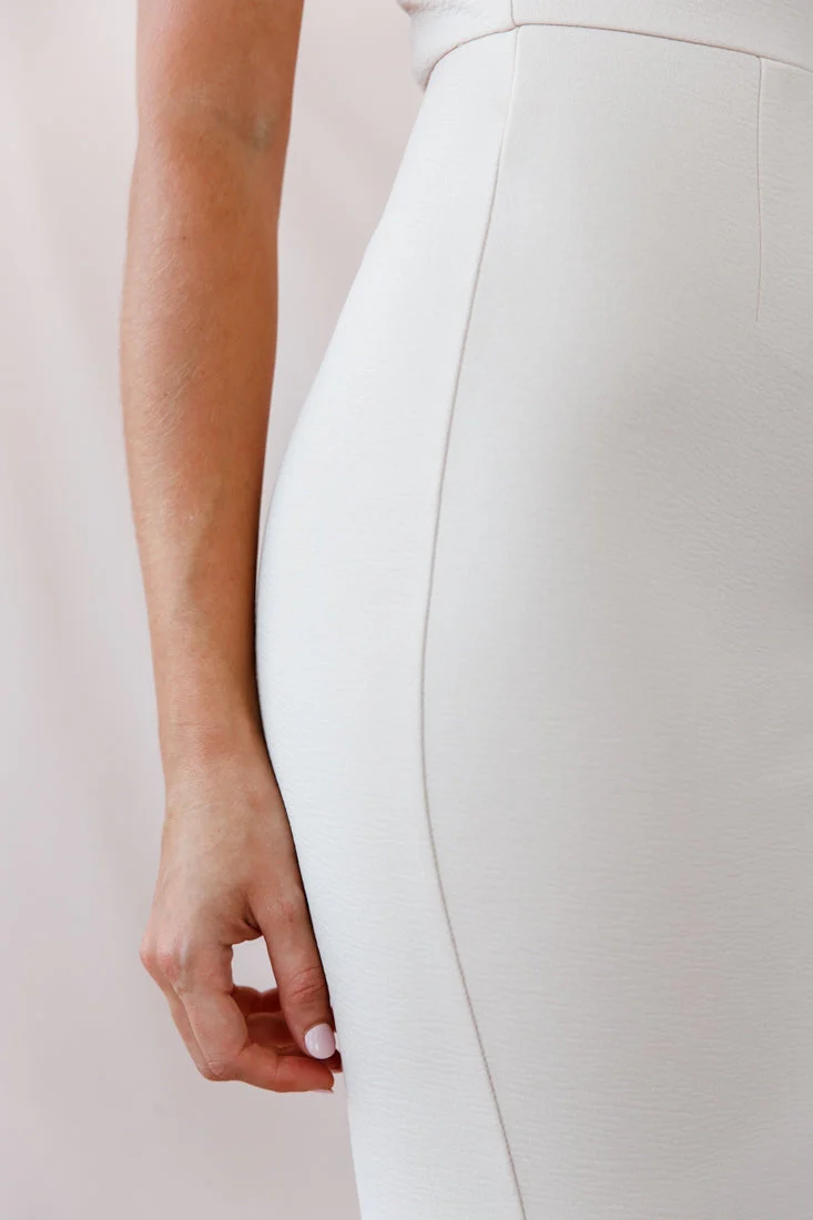 Georgia Square Neckline Midi Dress Nude - Image 4