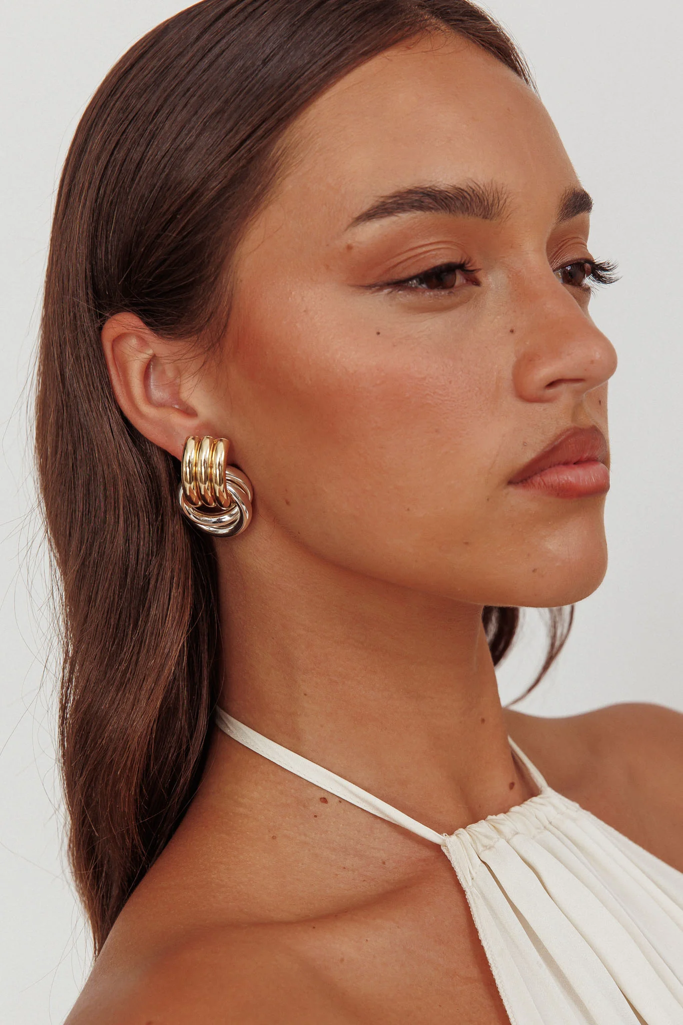Georgina Two Tone Loop Earrings Mix - Image 2