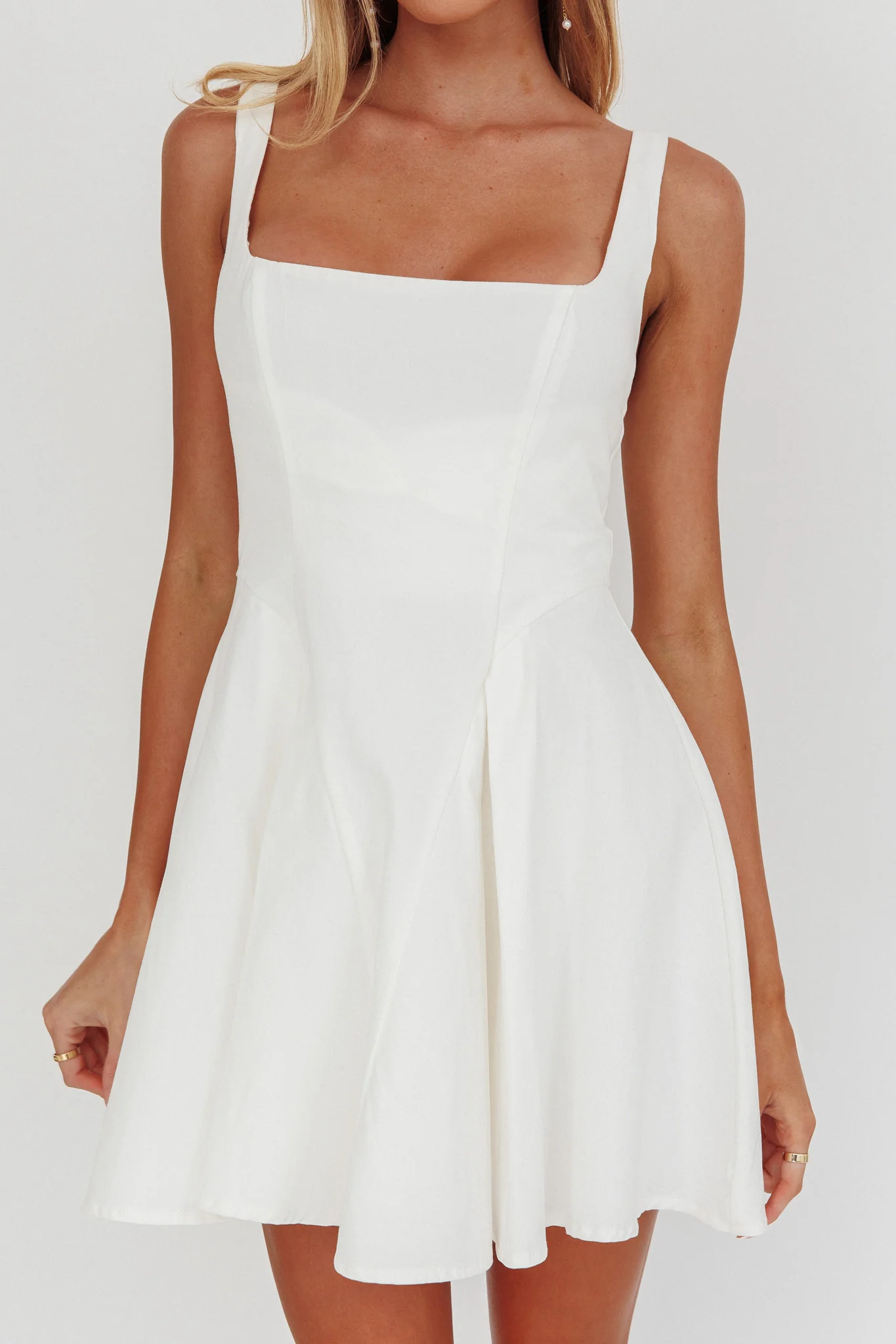 Get My Attention A-Line Mini Dress White - Image 4