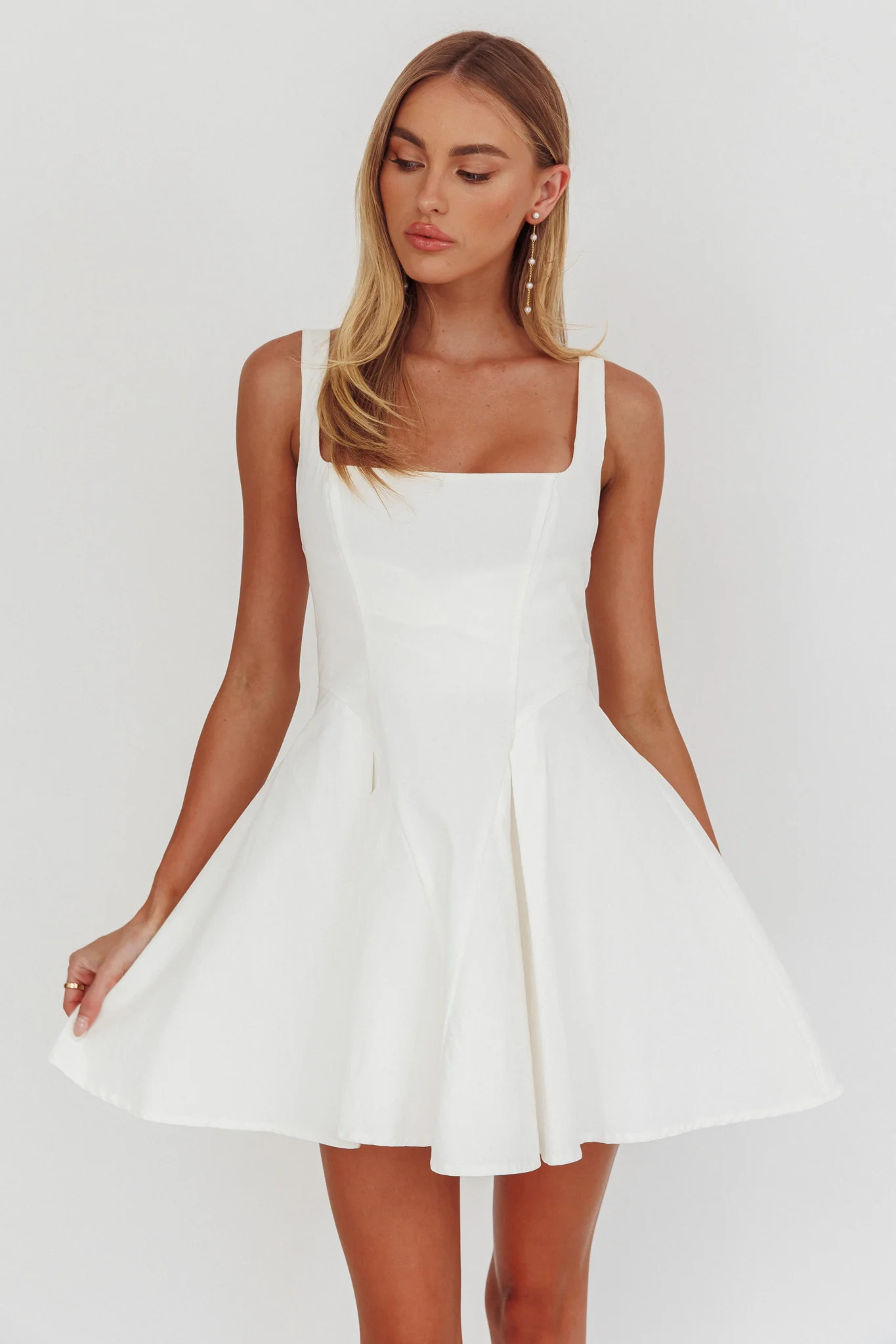 Get My Attention A-Line Mini Dress White - Image 6
