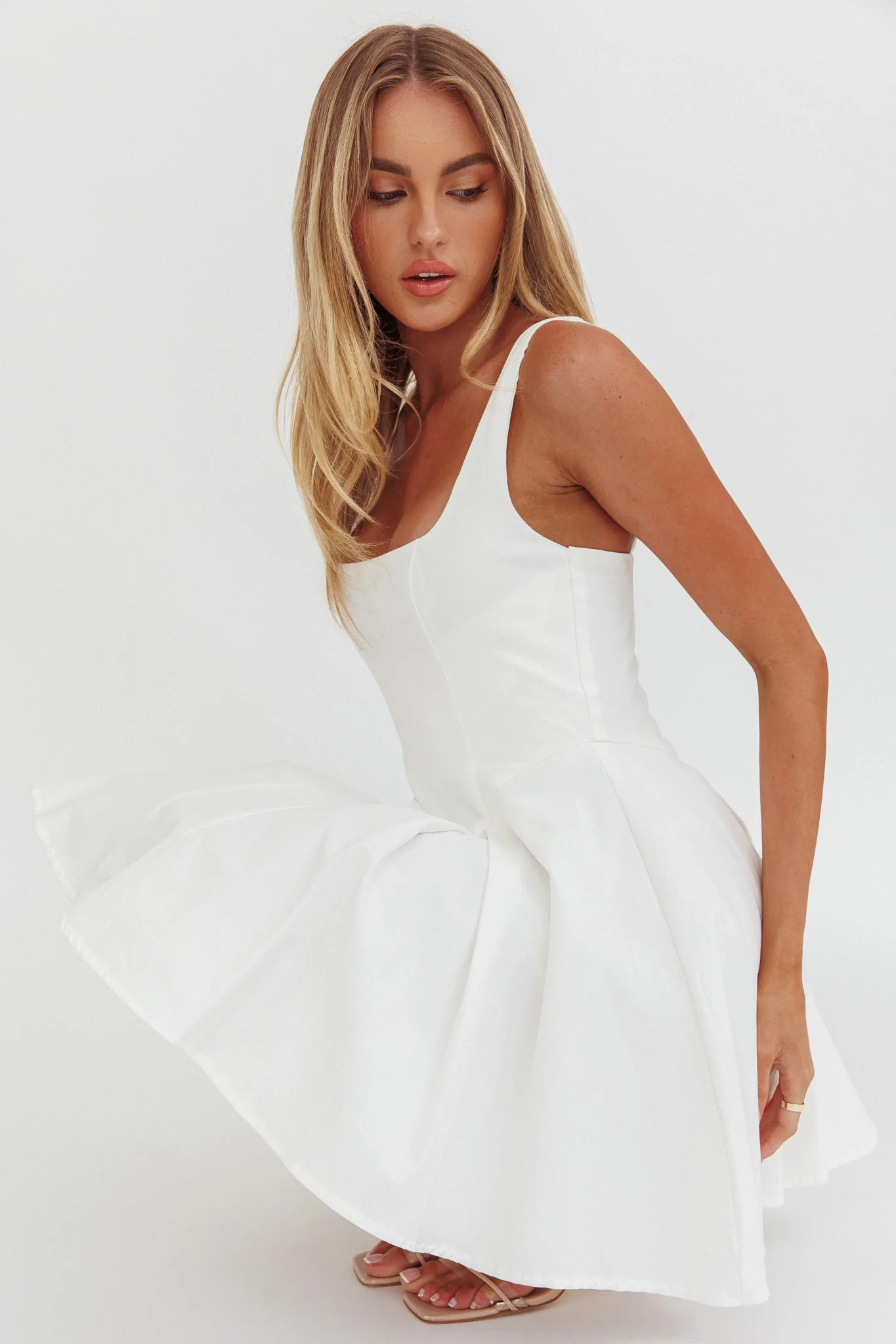 Get My Attention A-Line Mini Dress White - Image 7