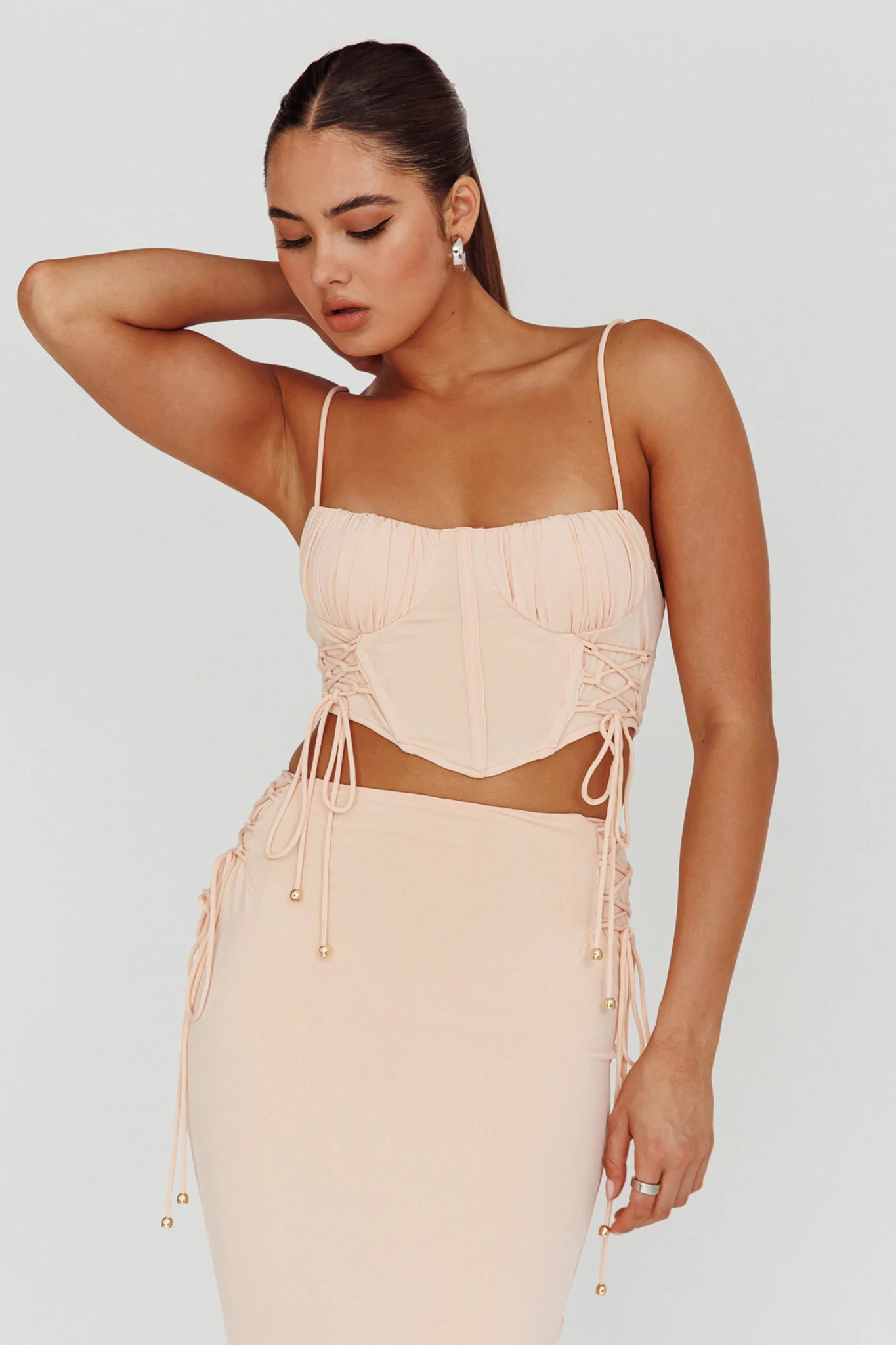 Graziella Corset Crop Top Egg Shell - Image 5