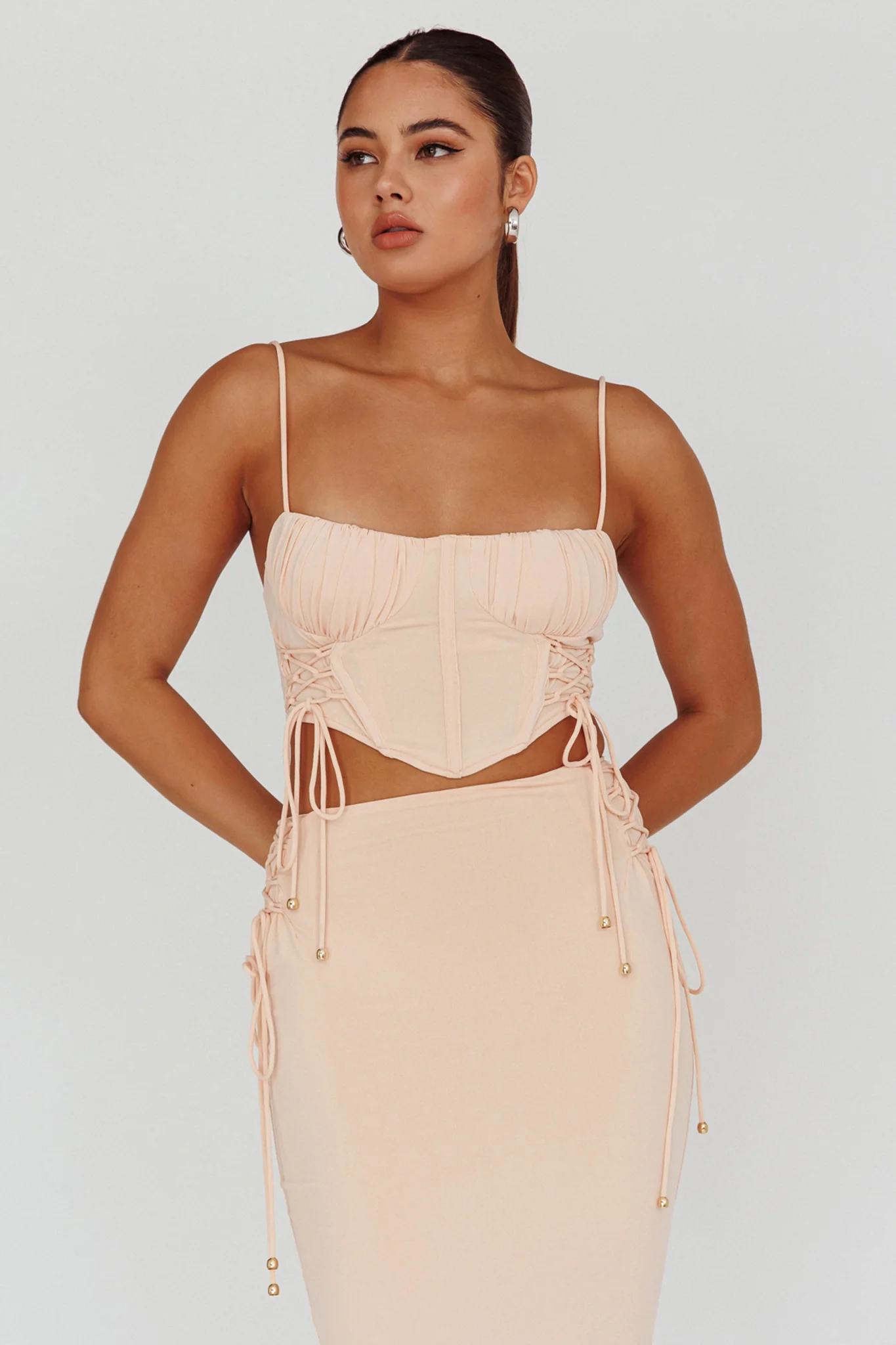 Graziella Corset Crop Top Egg Shell - Image 6