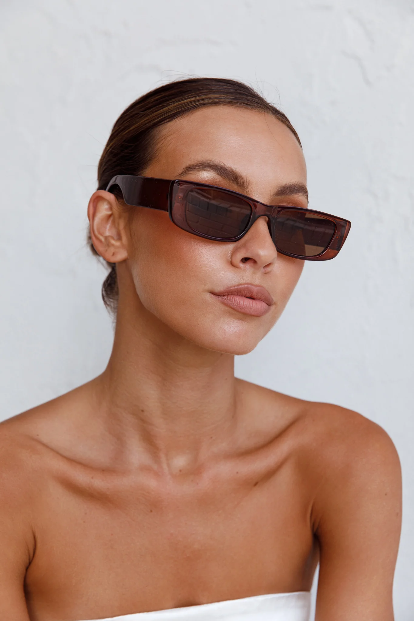 Hacker Classic 90's Square Frame Sunglasses Tea - Image 7