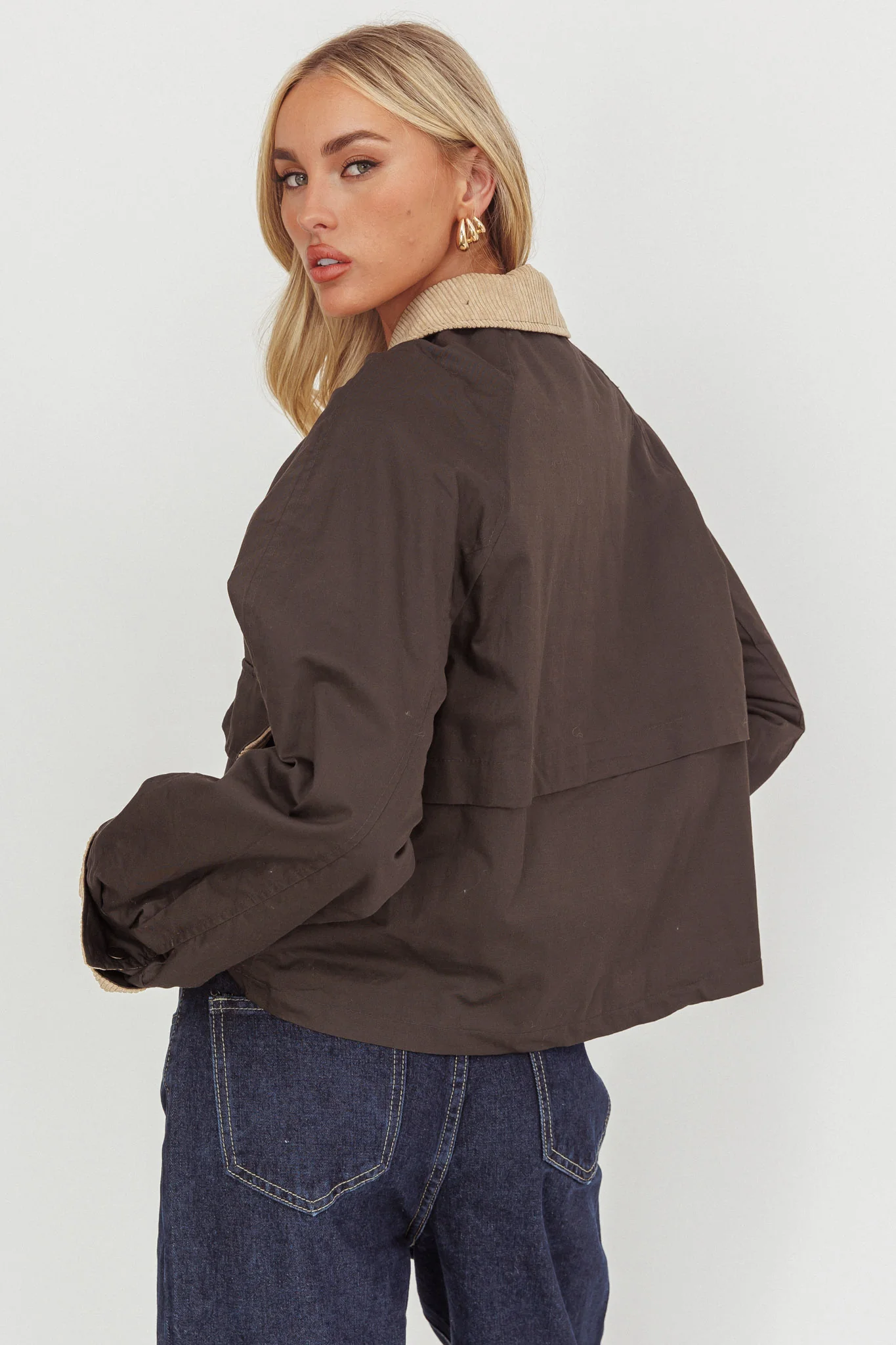 Halona Snap Button Pocket Jacket Charcoal - Image 2