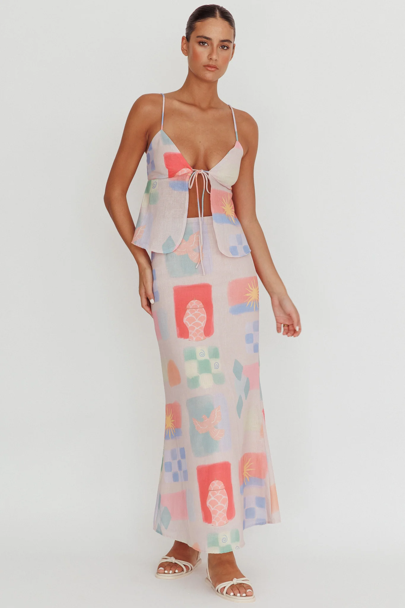 Heart & Soul Maxi Skirt Print Multi - Image 2