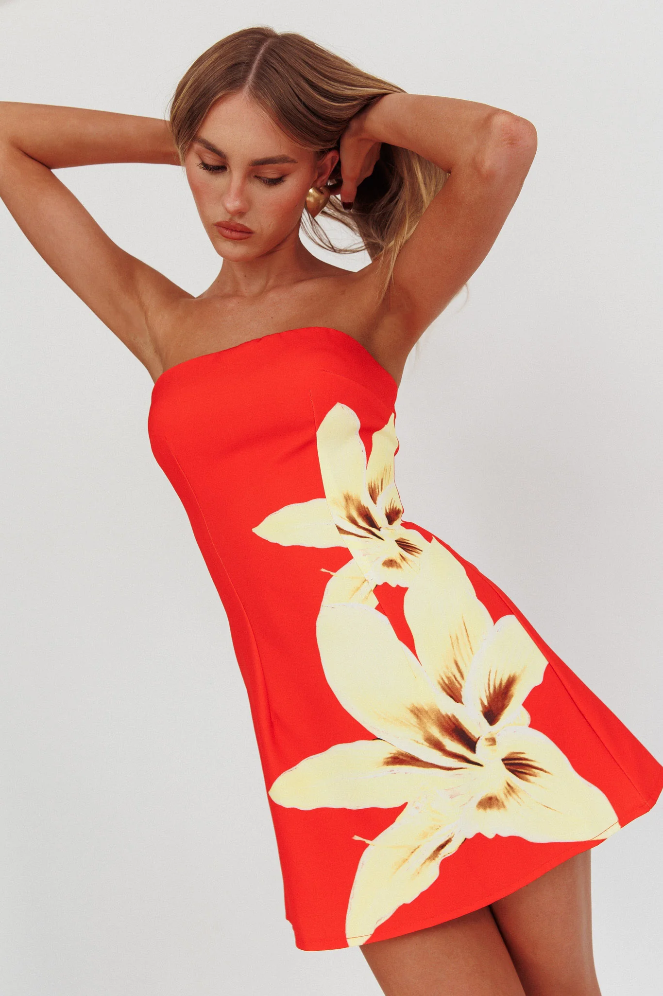 Heart To Heart Strapless Mini Dress Lily Red - Image 2