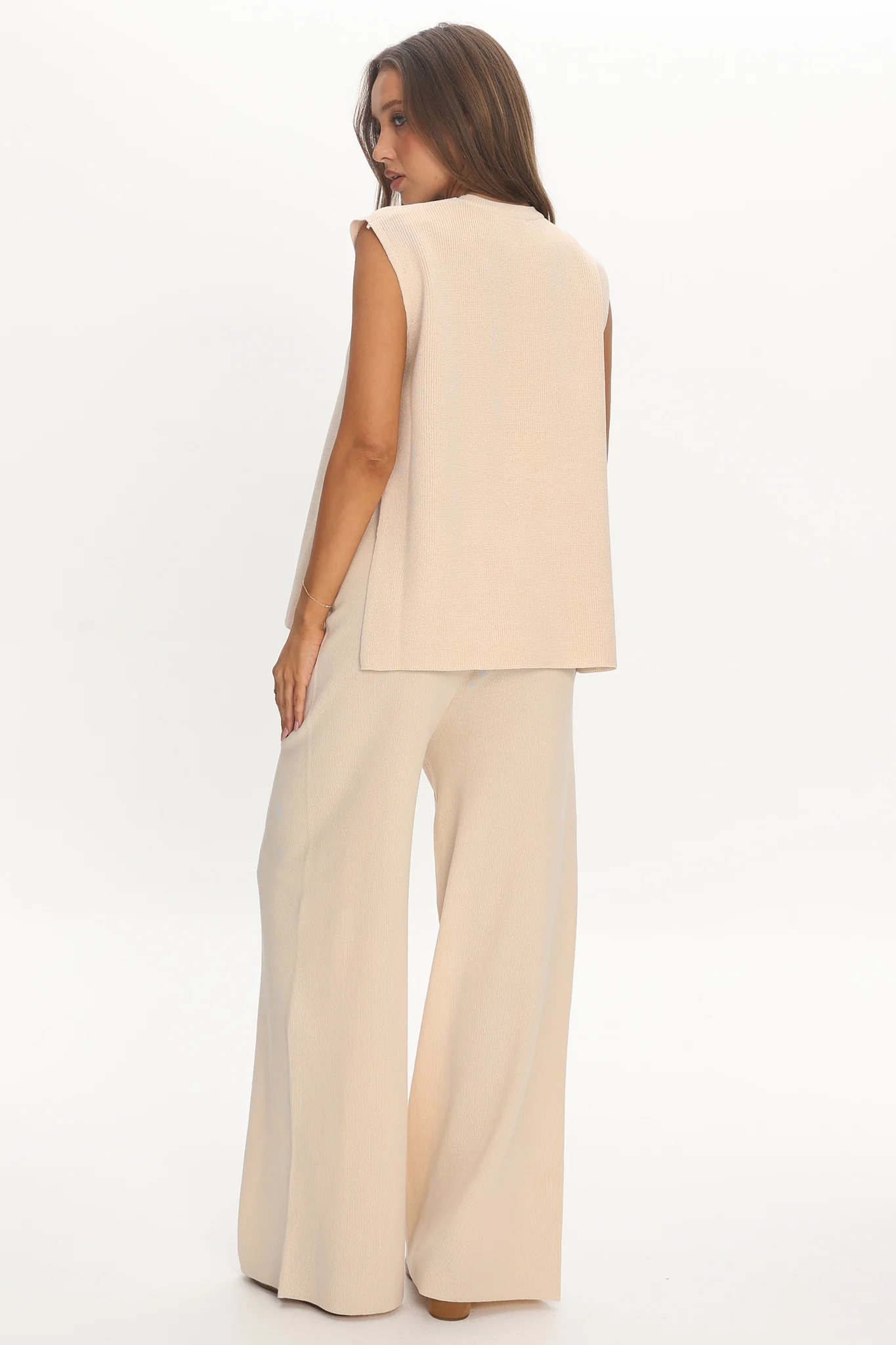 Homebody Ribbed Knit Pants Oat - Image 3