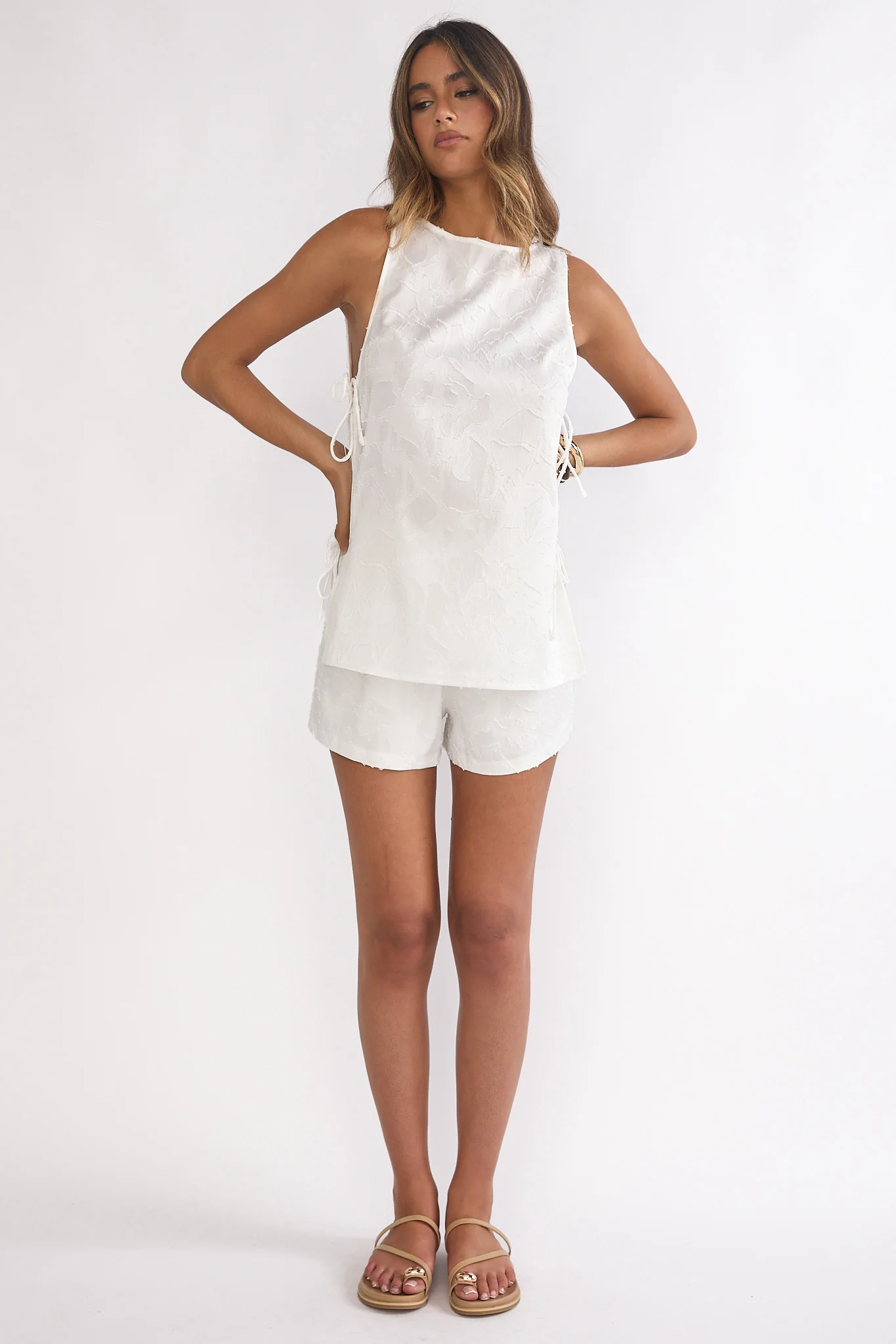 Honeykiss Tie Side Top White - Image 4