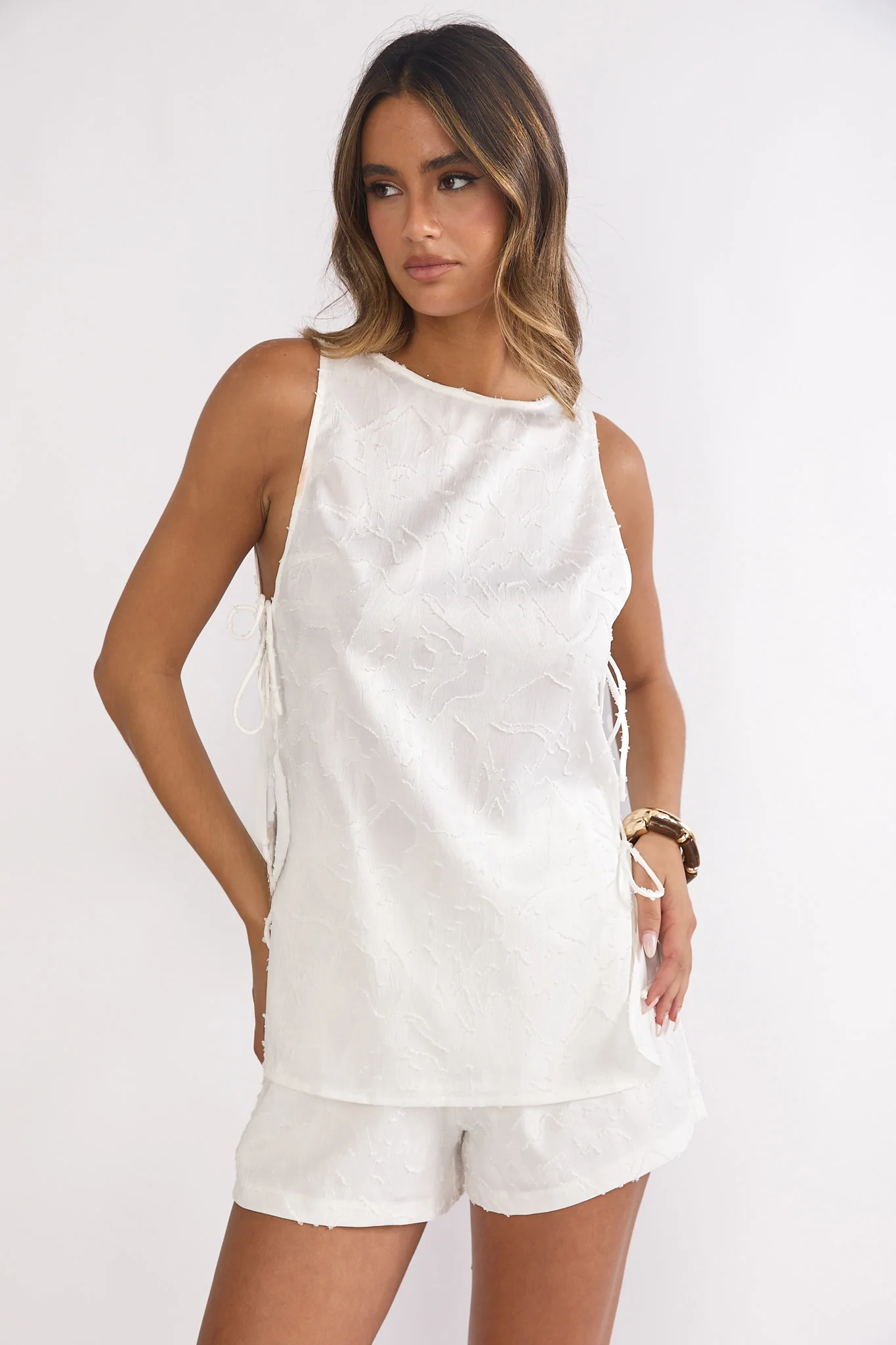 Honeykiss Tie Side Top White - Image 5