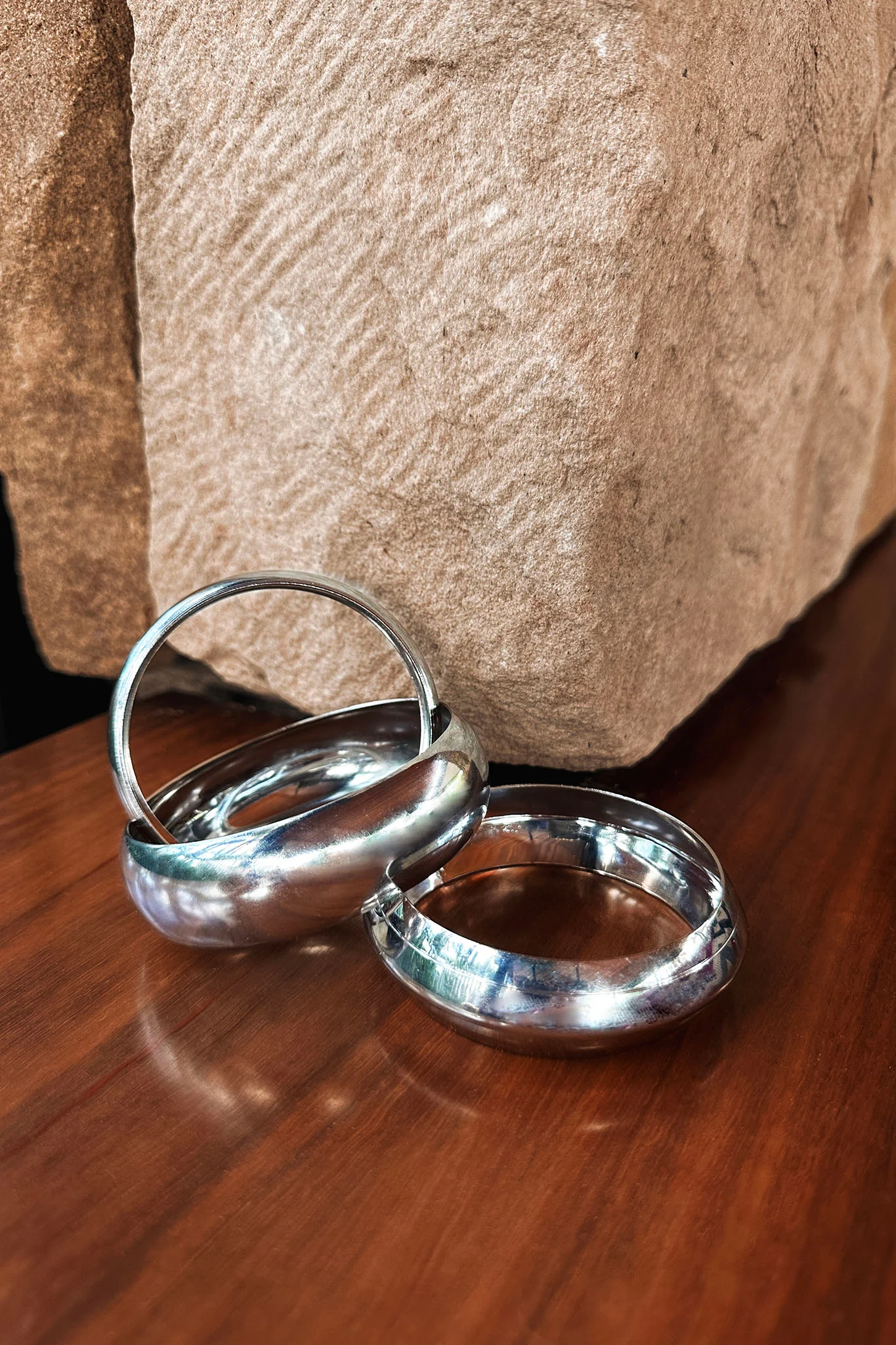 Hype GIrl Bangle Bracelet Set Silver - Image 2
