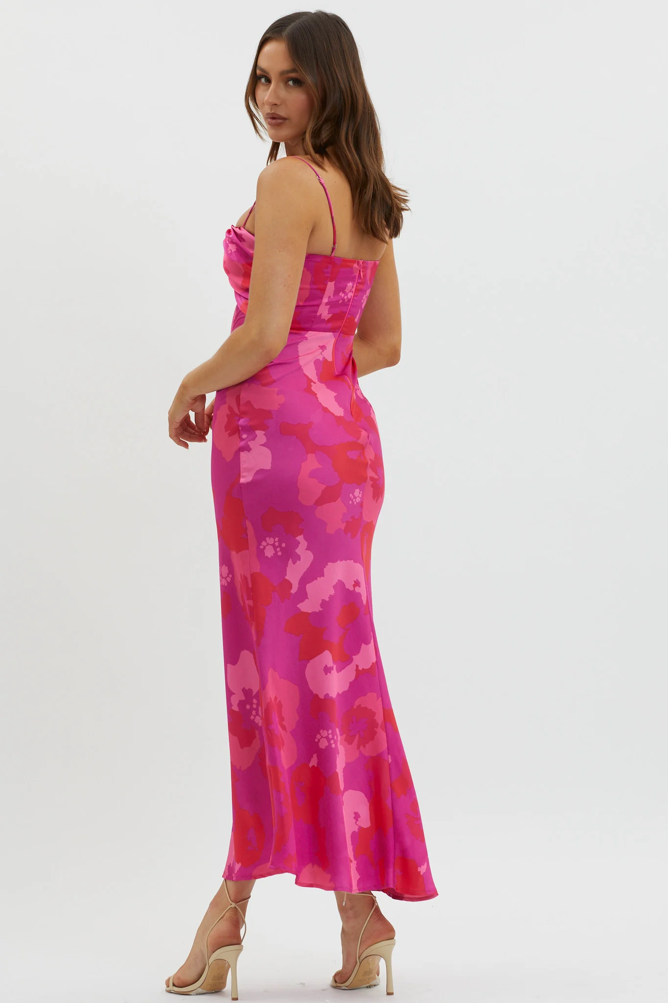 In A Daze Gathered Bust Midi Dress Pink - Image 2