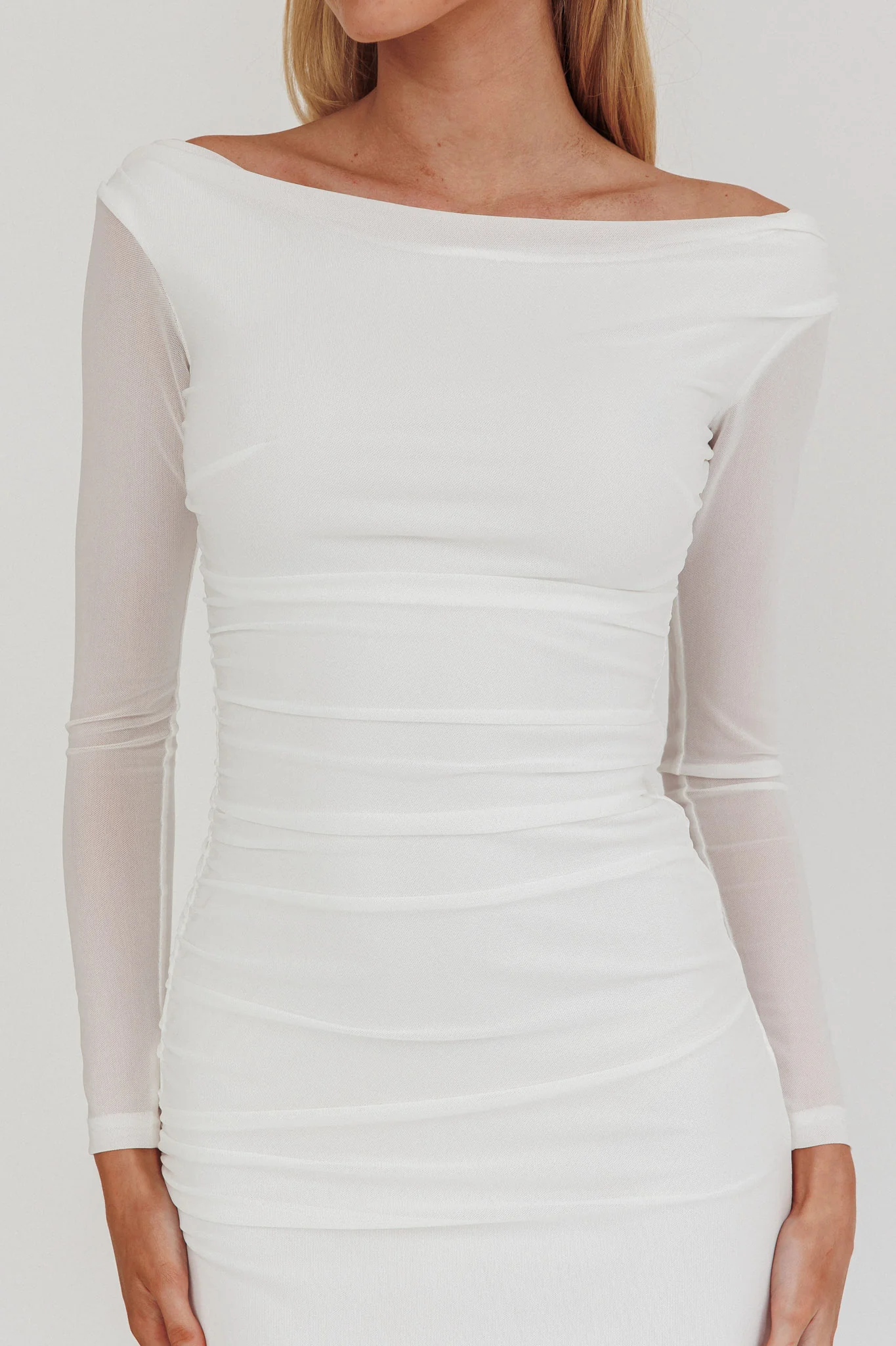 In Blooms Off Shoulder Maxi Dress Off White - Image 4