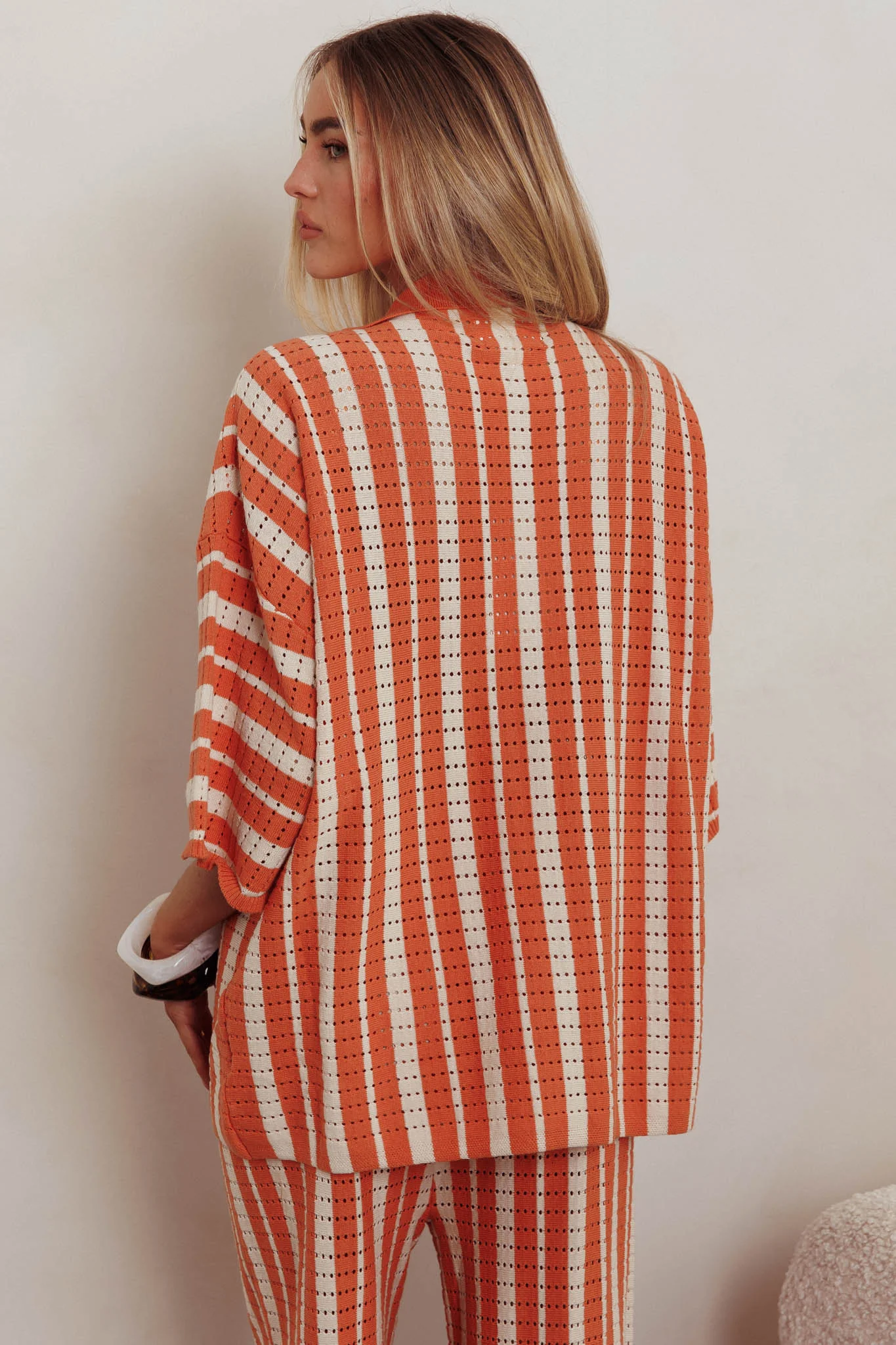 Influence Knit Relaxed Shirt Orange - Image 3