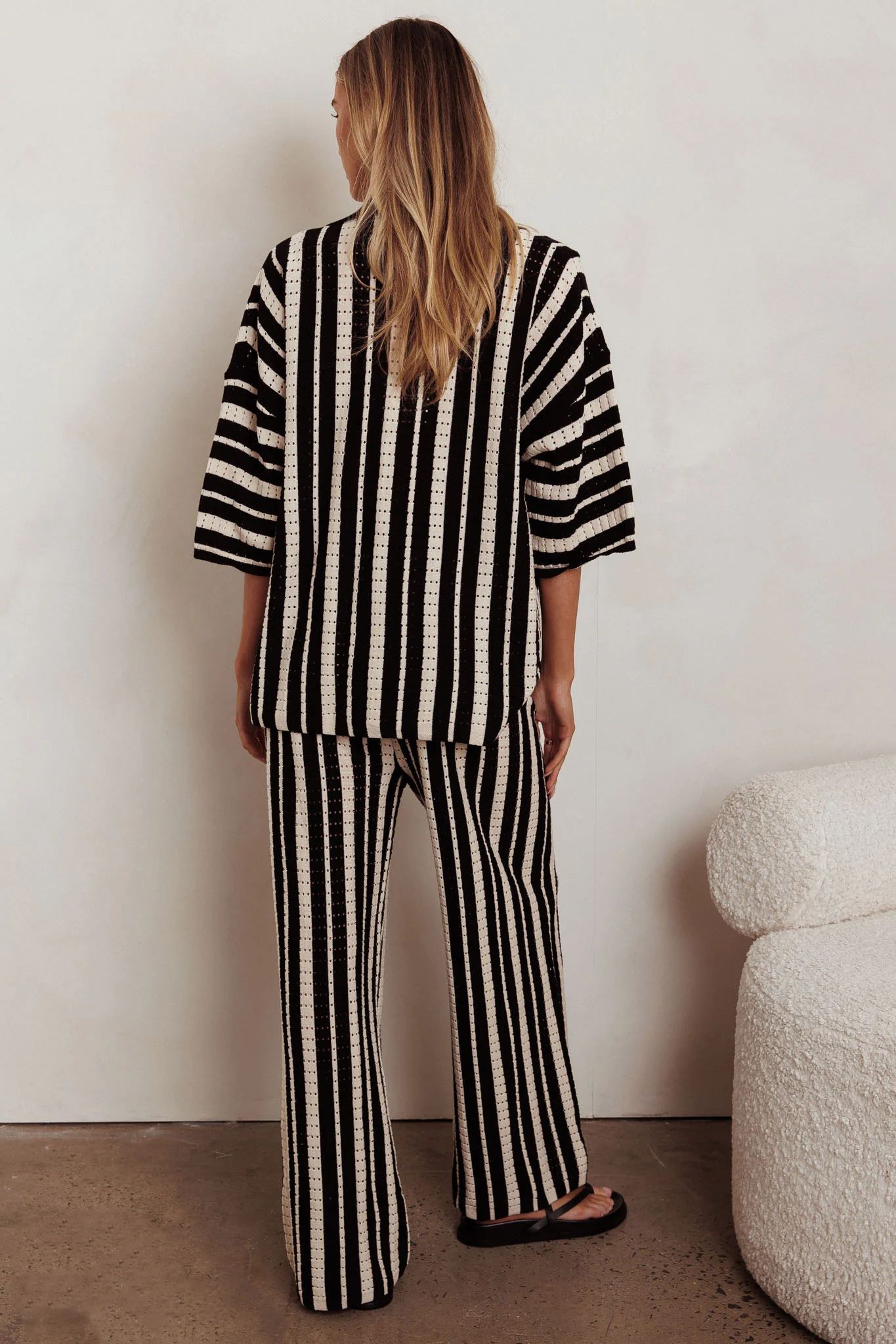 Influence Knit Straight Leg Pants Black - Image 3
