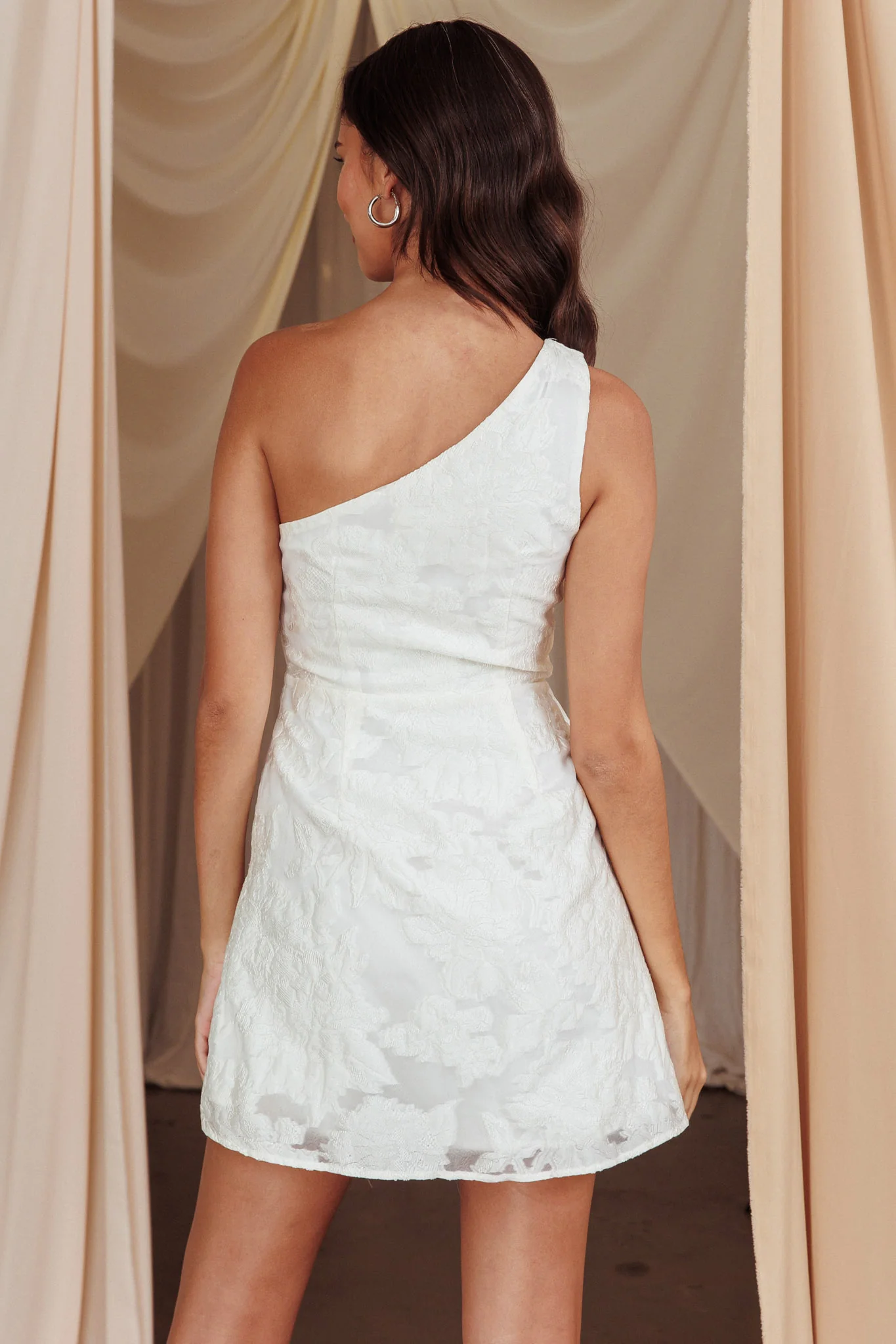 Inner Power One-Shoulder Mini Dress White - Image 3