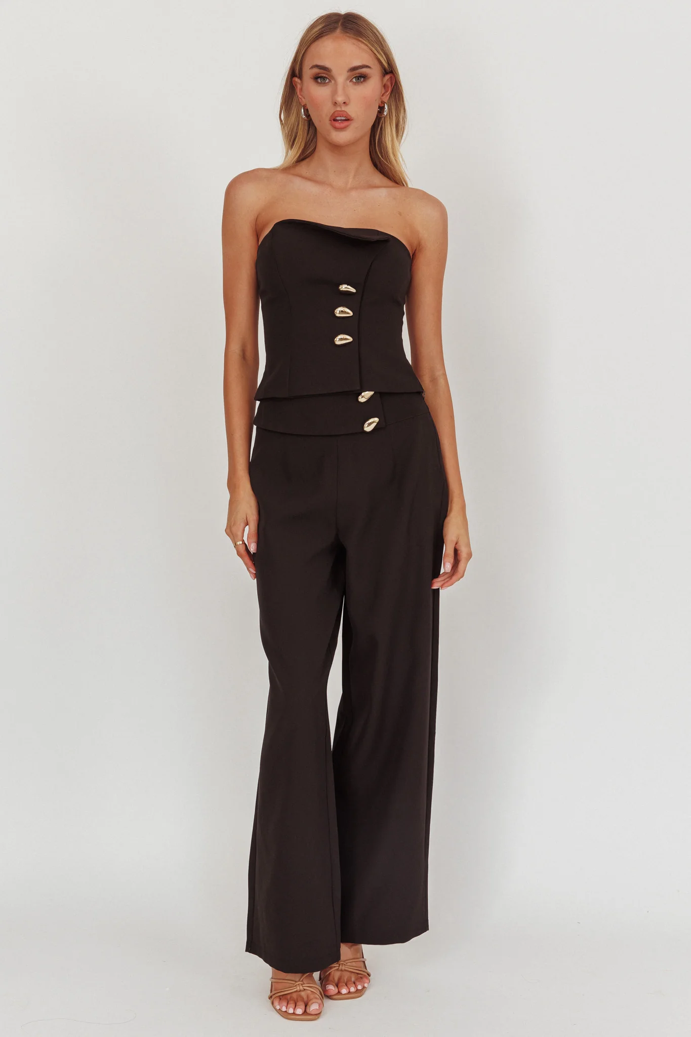 Ishani Hardware Decoration Pants Black - Image 3