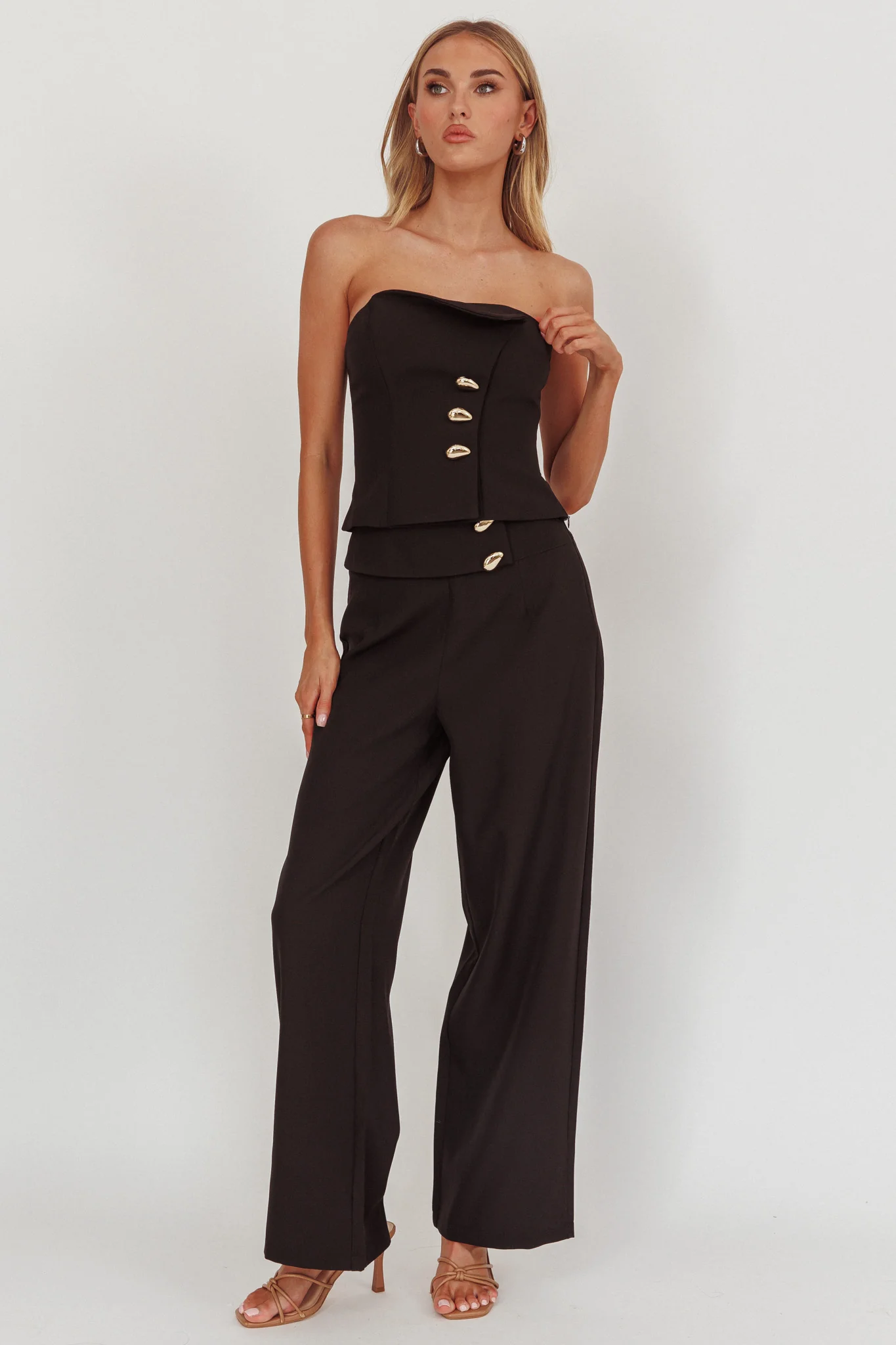 Ishani Hardware Decoration Pants Black - Image 5