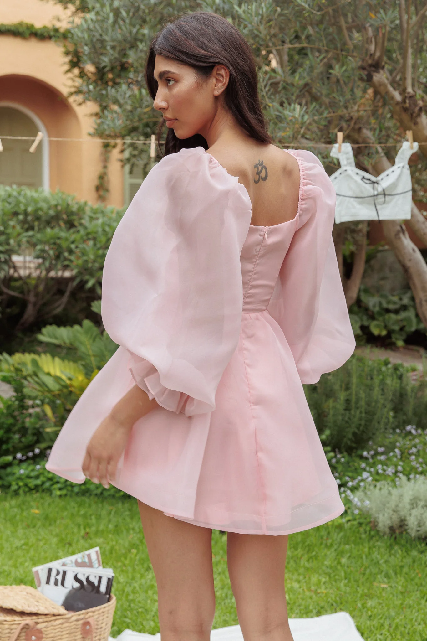 I've Got Sunshine Long Sleeve Mini Dress Blush - Image 3