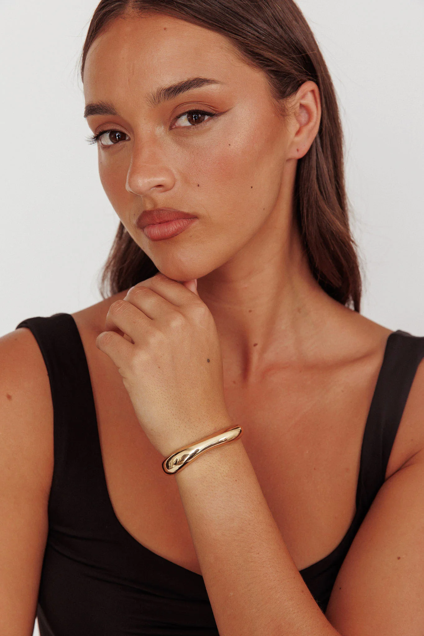 Jamaica Curvilinear Cuff Gold - Image 2
