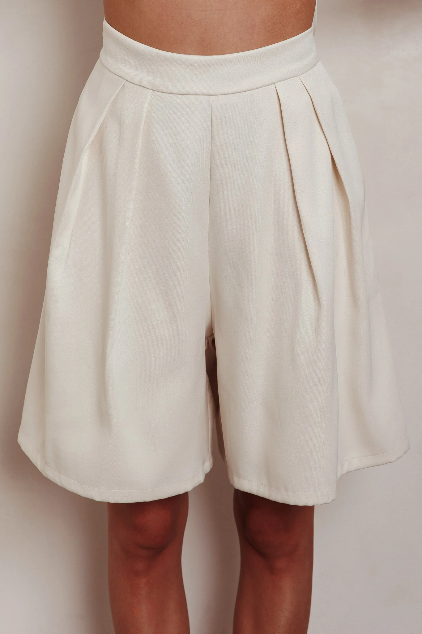 Janna Wide Leg Shorts Oat