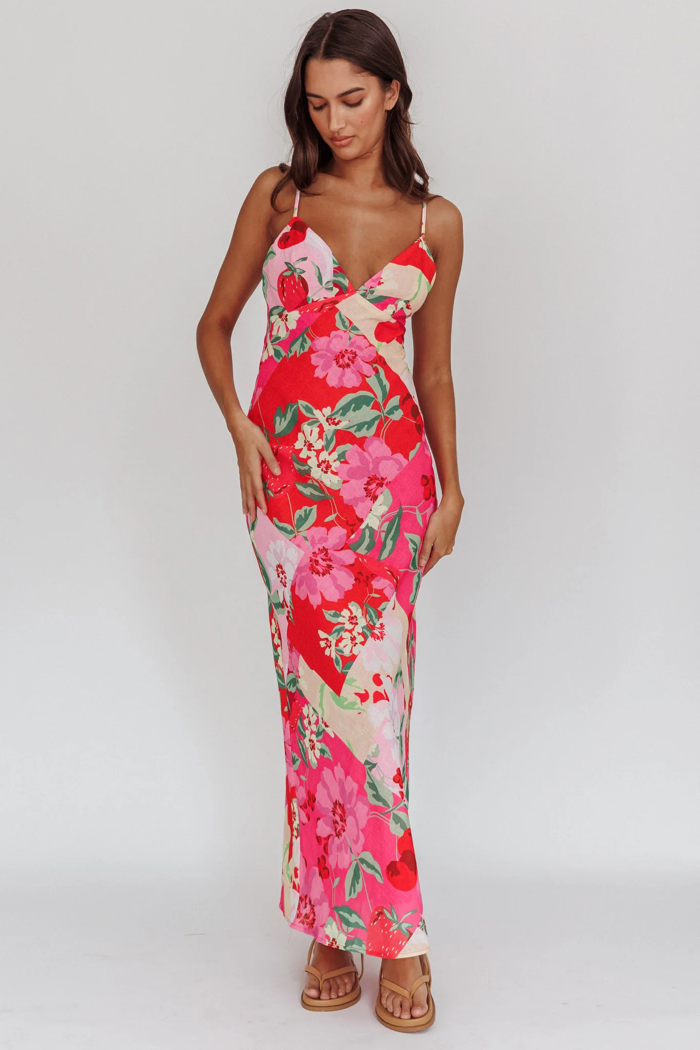 Jaya Floral A-line Maxi Dress Pink - Image 6