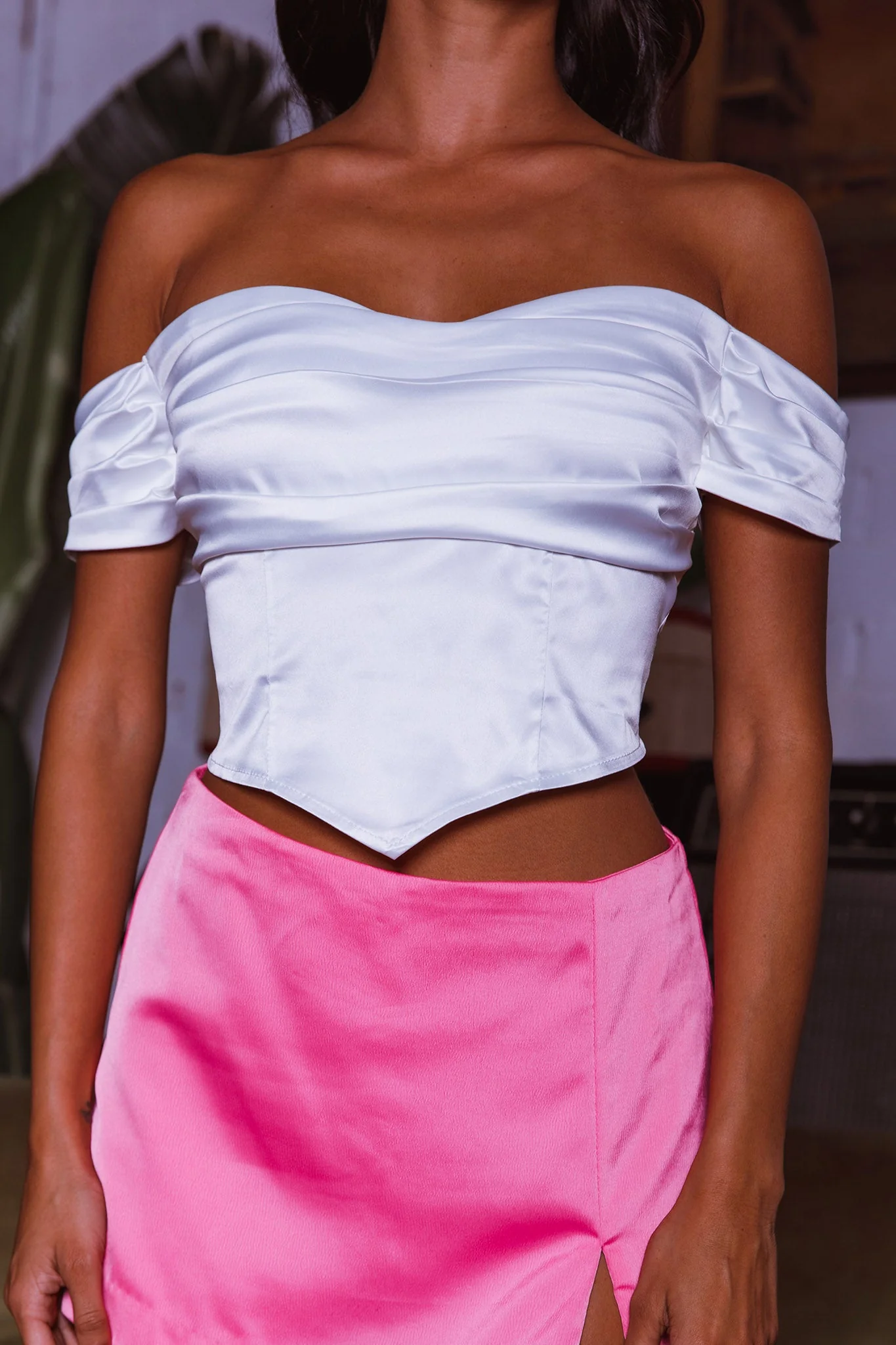Je T'aime Off-Shoulder Top White - Image 4