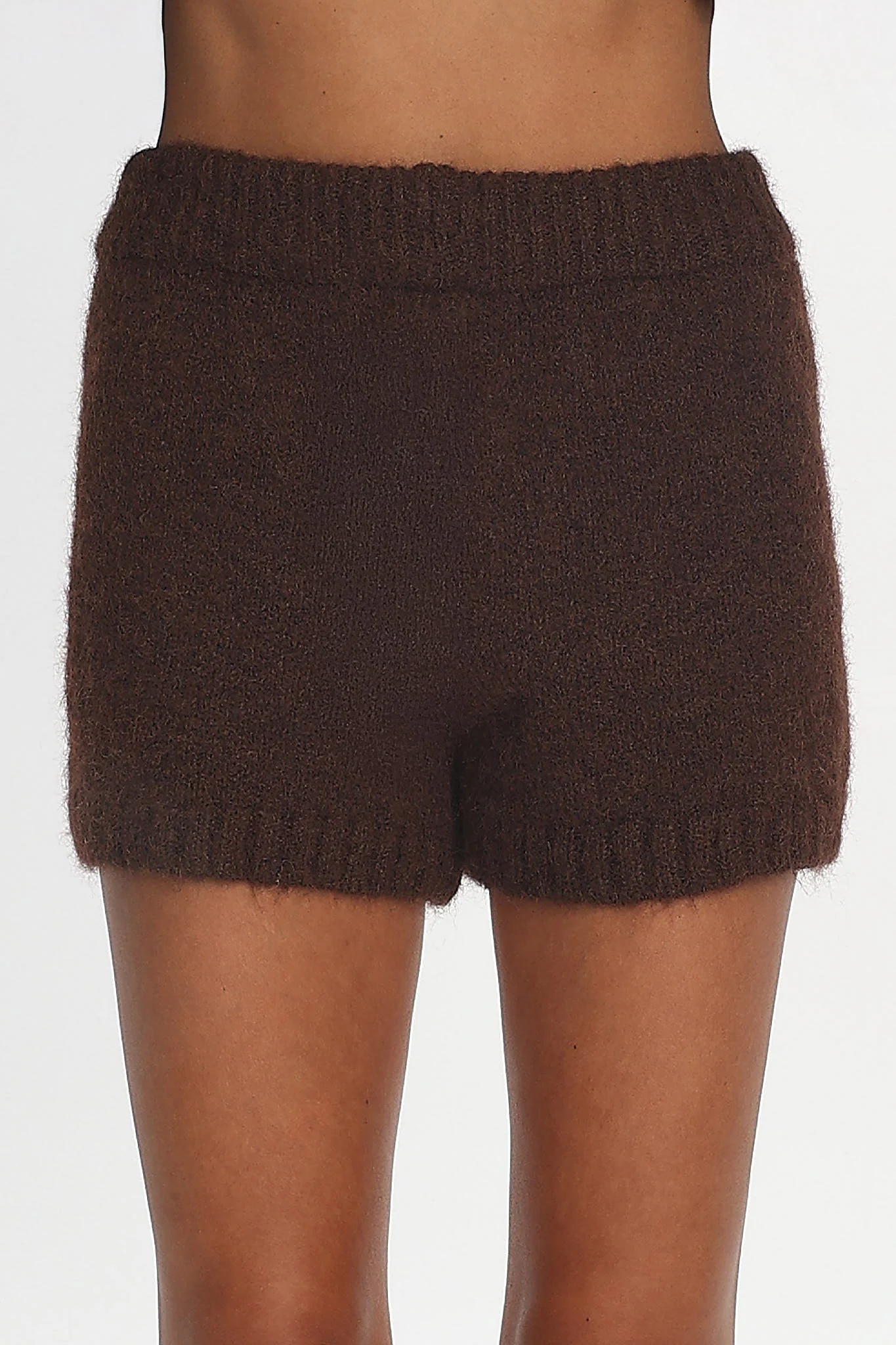 Jenae Knit Shorts Chocolate - Image 4