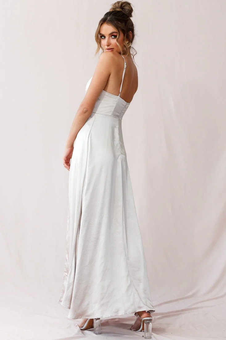 Joanne Empire Waist Maxi Dress Champagne - Image 3