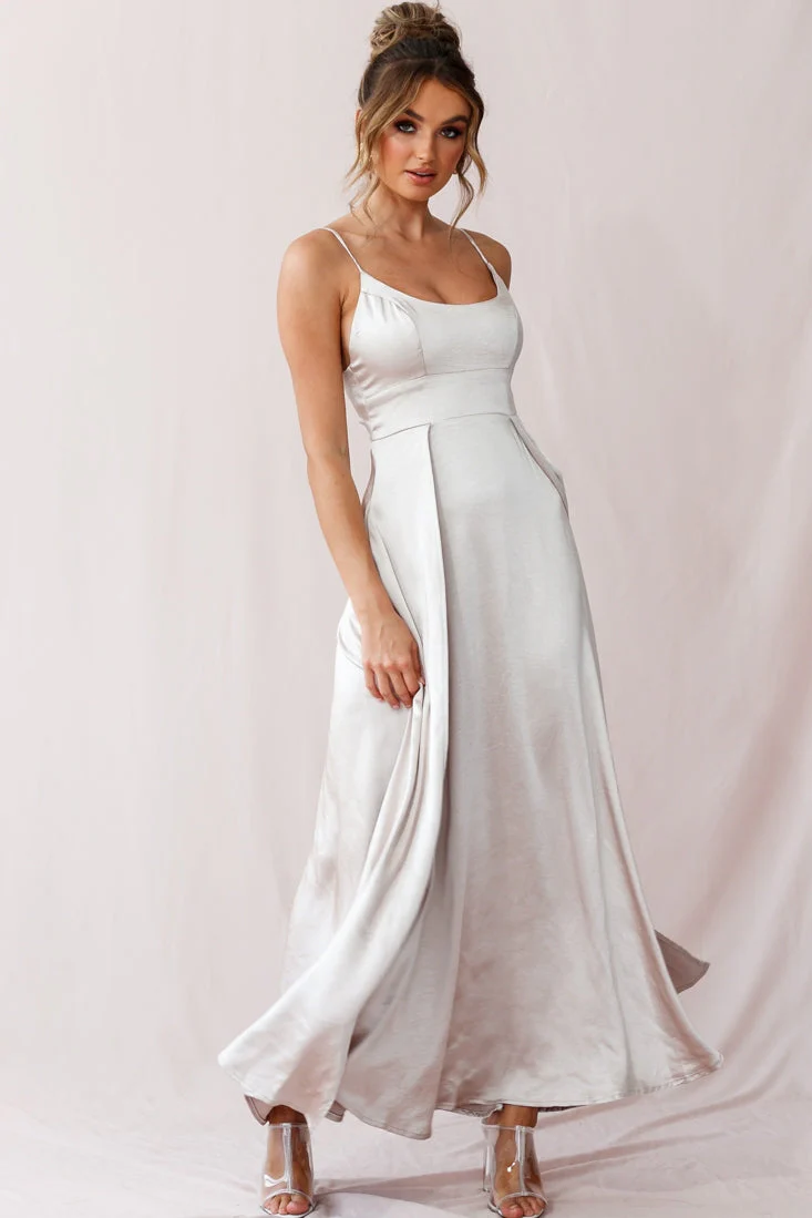 Joanne Empire Waist Maxi Dress Champagne - Image 5