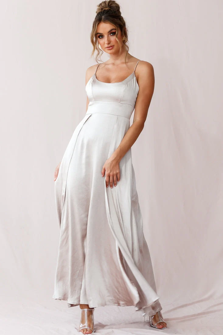 Joanne Empire Waist Maxi Dress Champagne - Image 6