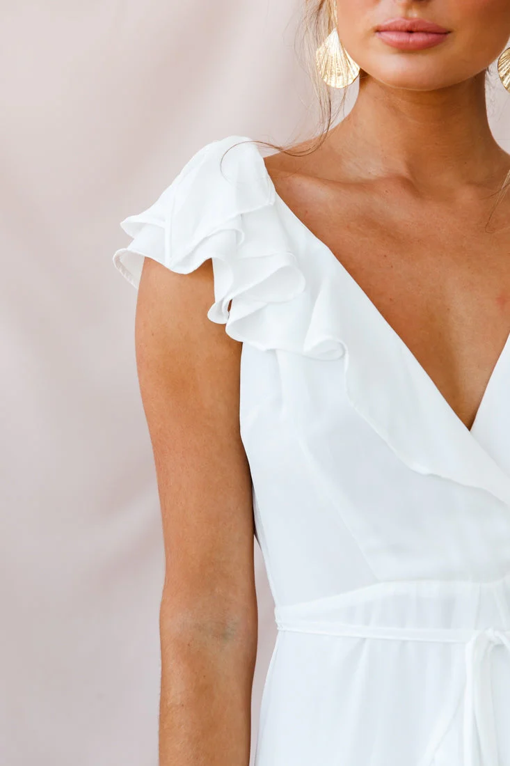 Jodi Ruffle Strap Tie-Back Dress White - Image 4